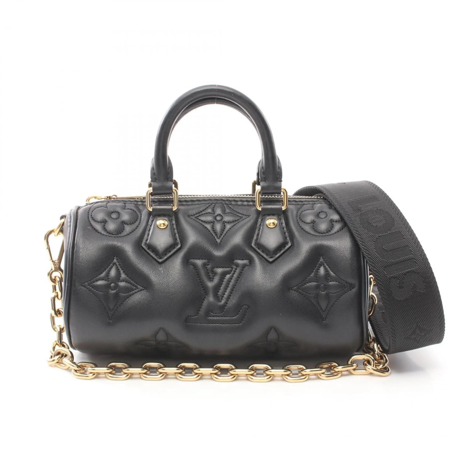 Leather Papillon Bag with Dust Bag and Shoulder Strap