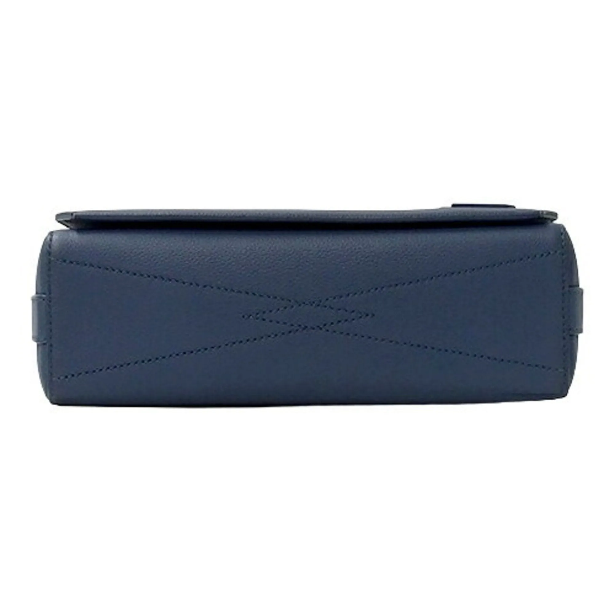 Leather Shoulder Bag with Charm and Strap