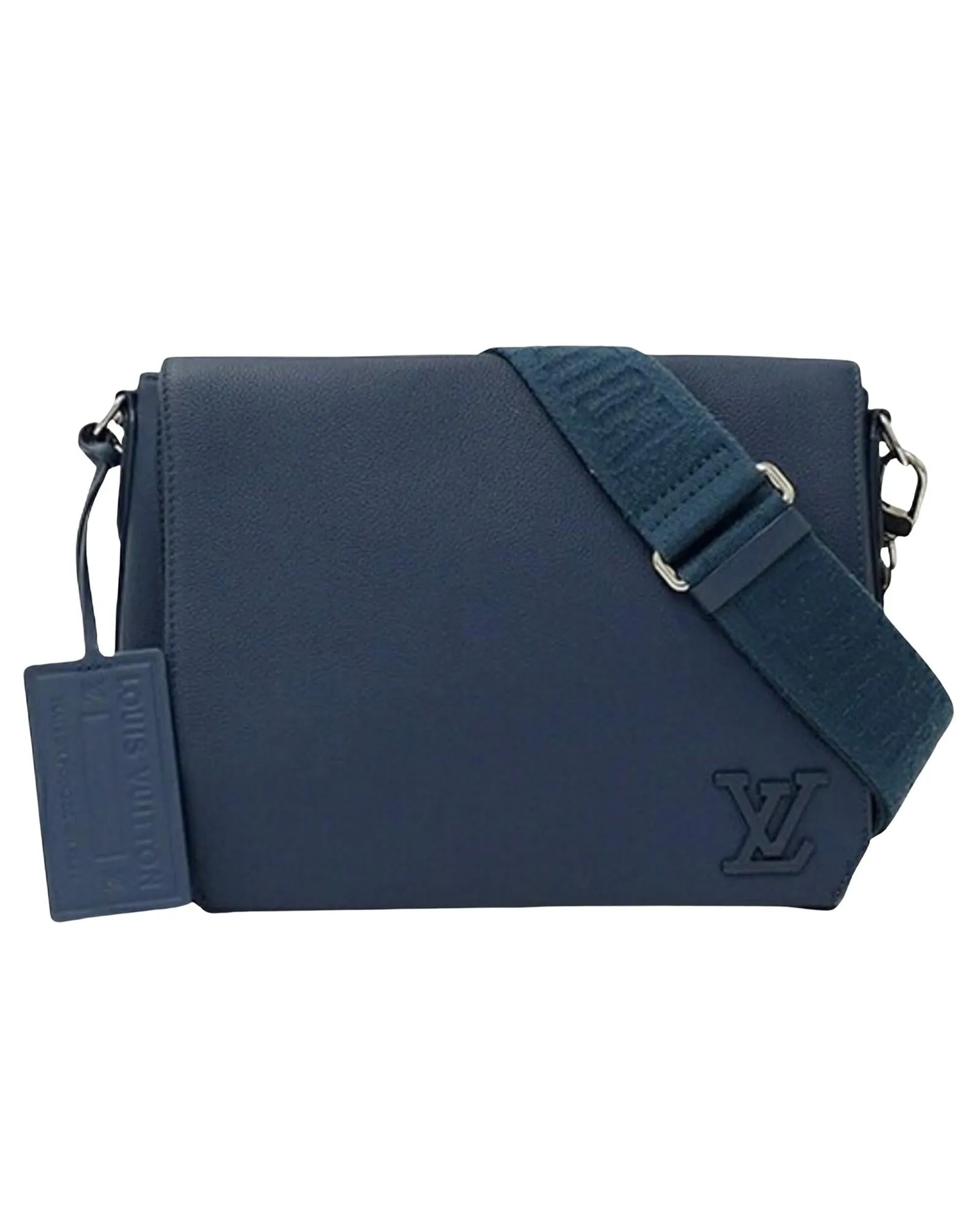 Leather Shoulder Bag with Charm and Strap