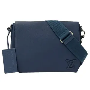 Leather Shoulder Bag with Charm and Strap