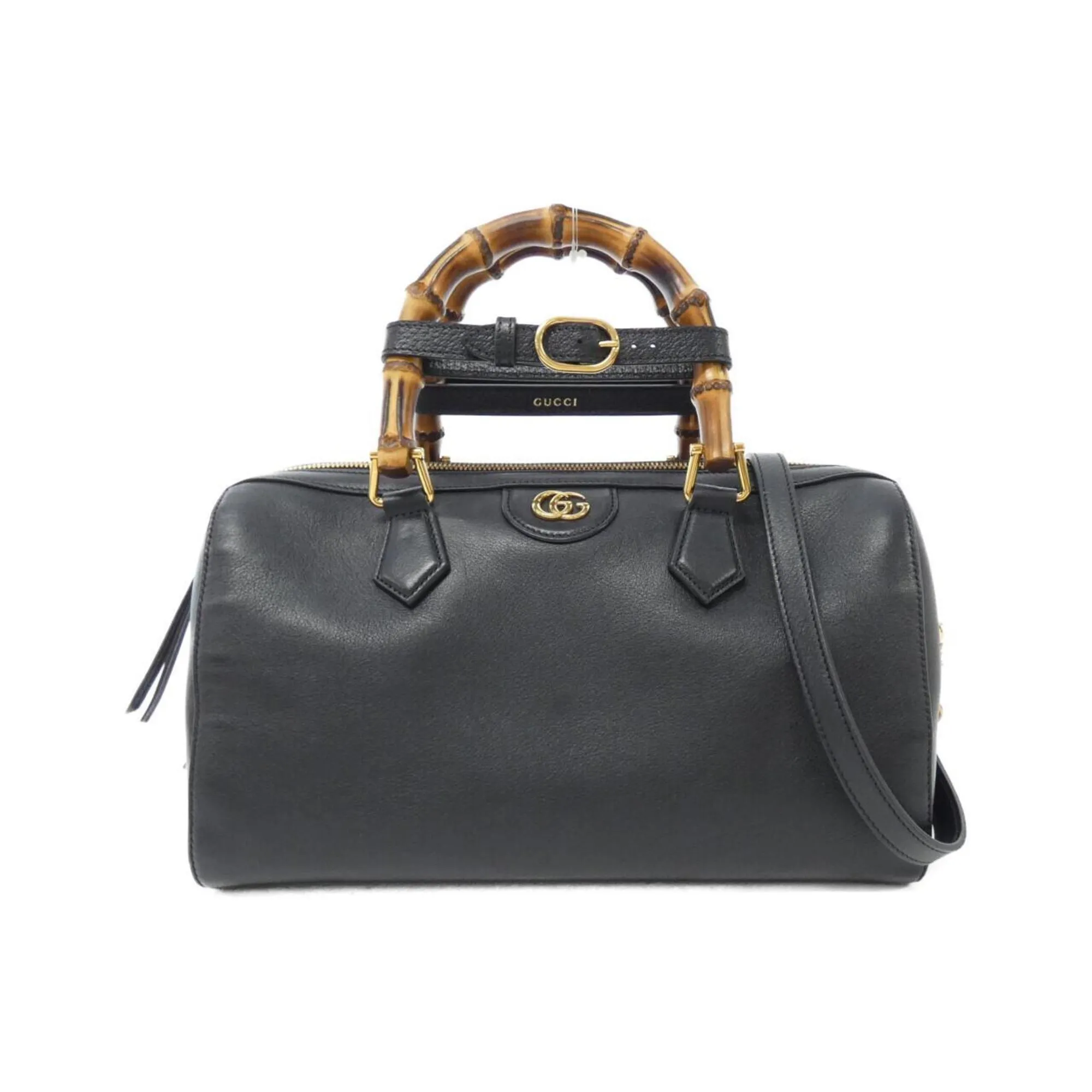 Leather Shoulder Bag with Dust Bag and Shoulder Strap