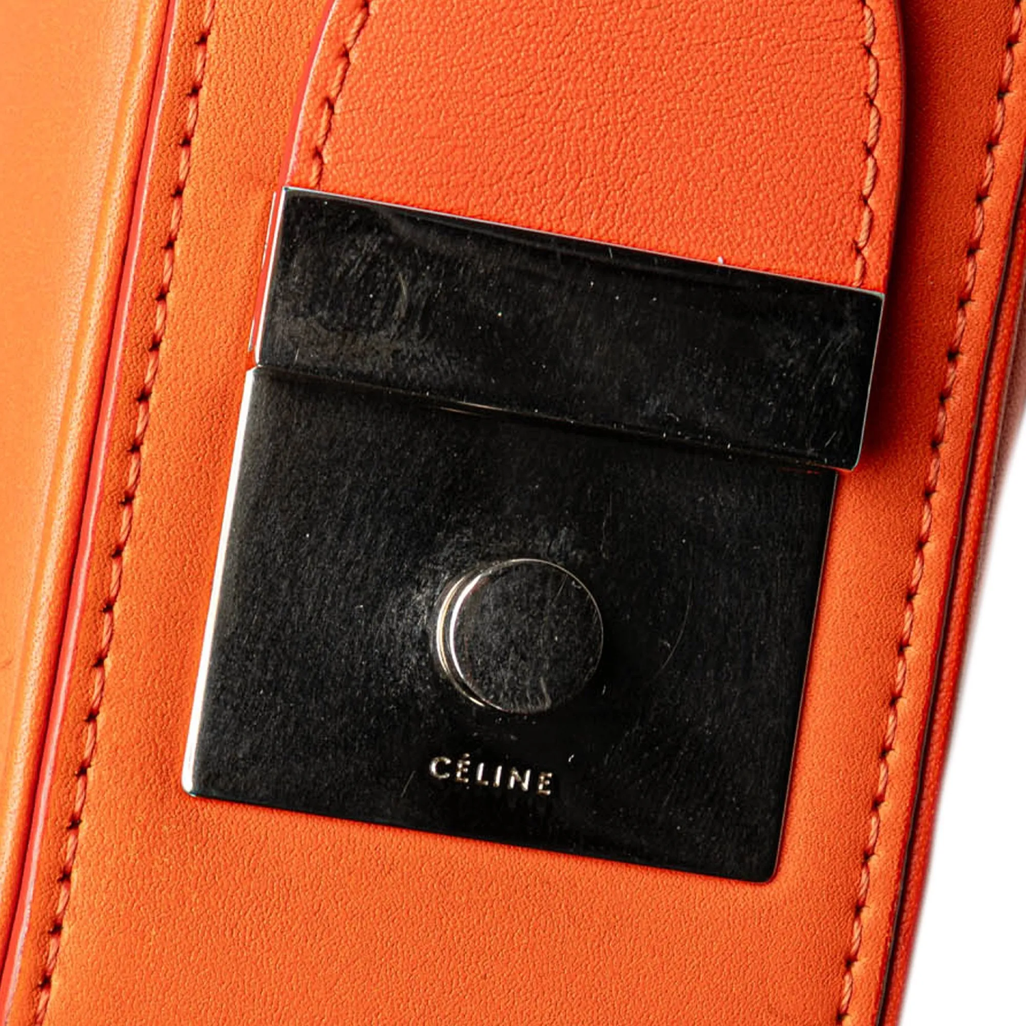 Leather Side Lock Dragonne Shoulder Bag
