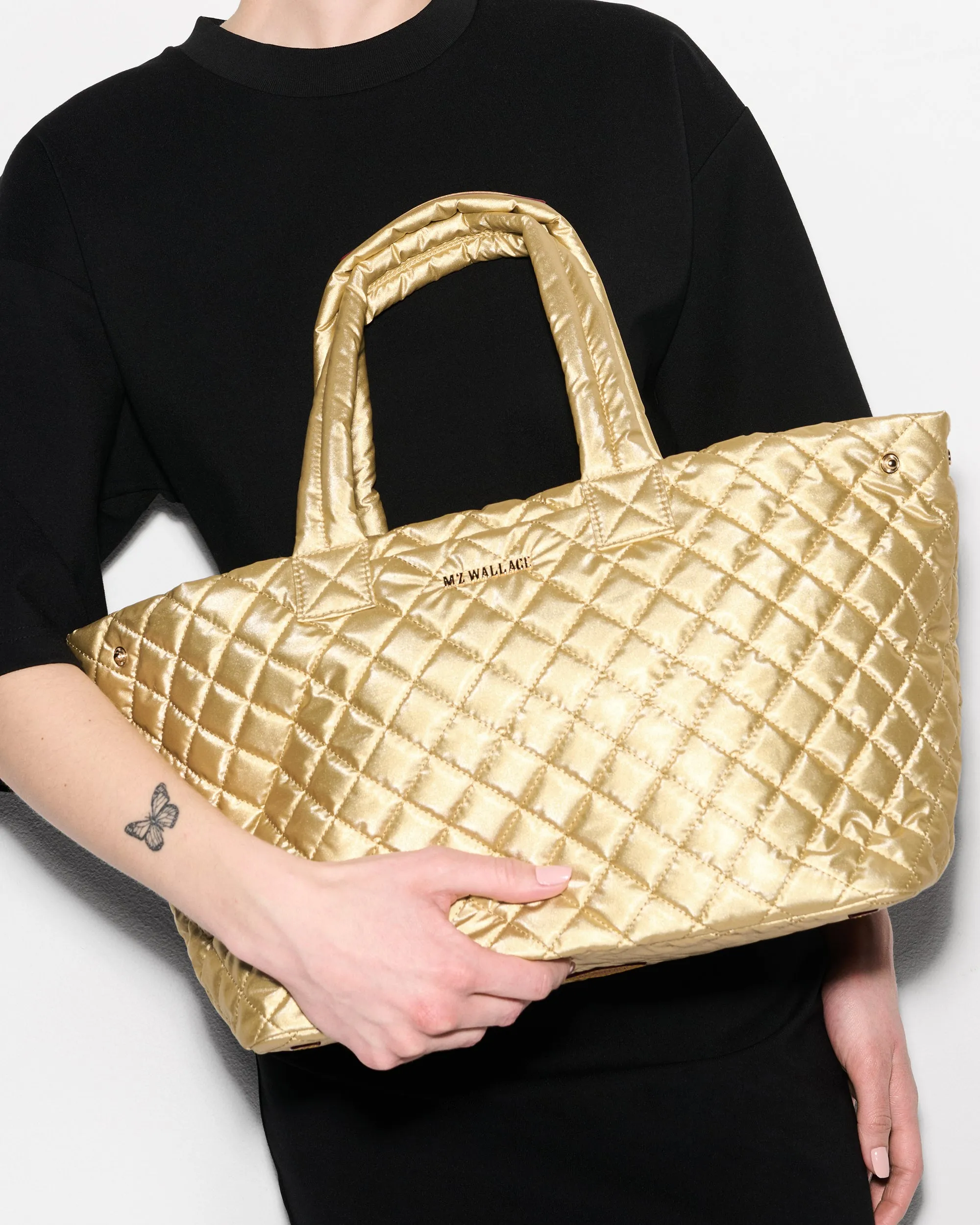 Light Gold Pearl Medium Metro City Tote