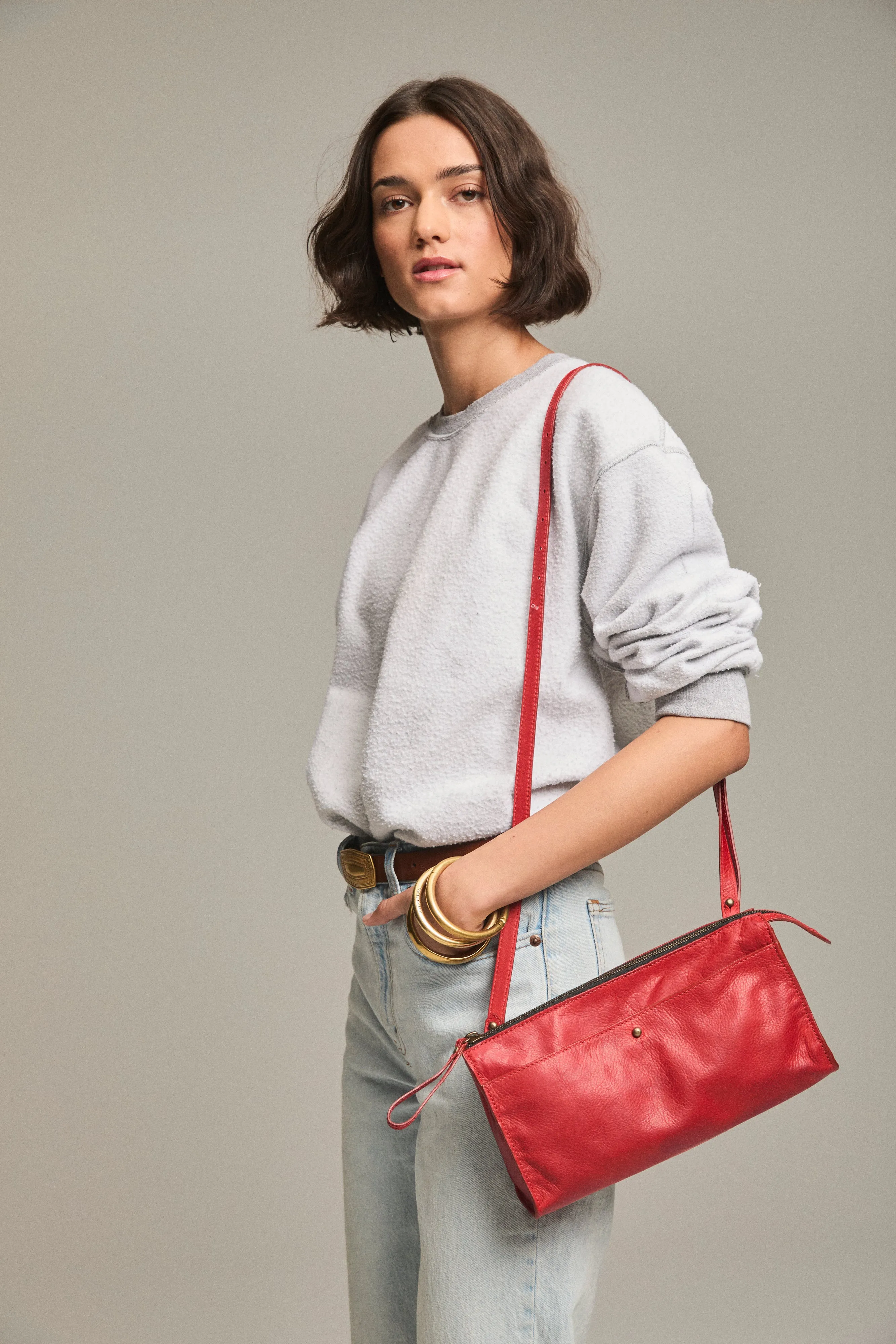 Lily Crossbody - Heritage "Broken-In" Leather Red