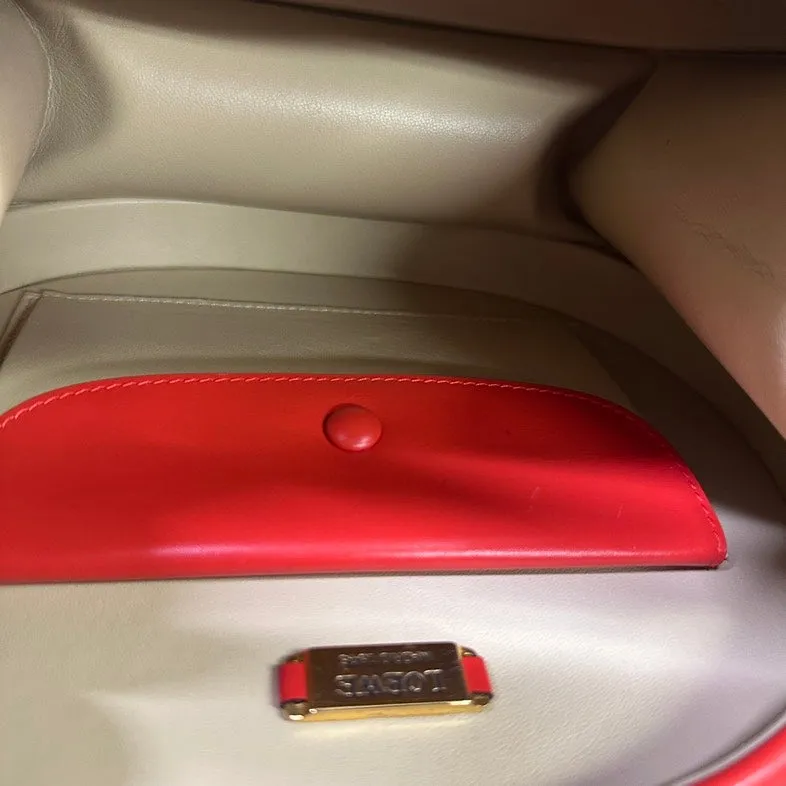 Loewe Anagram Leather Handbag 1015 Red Shoulder Bag