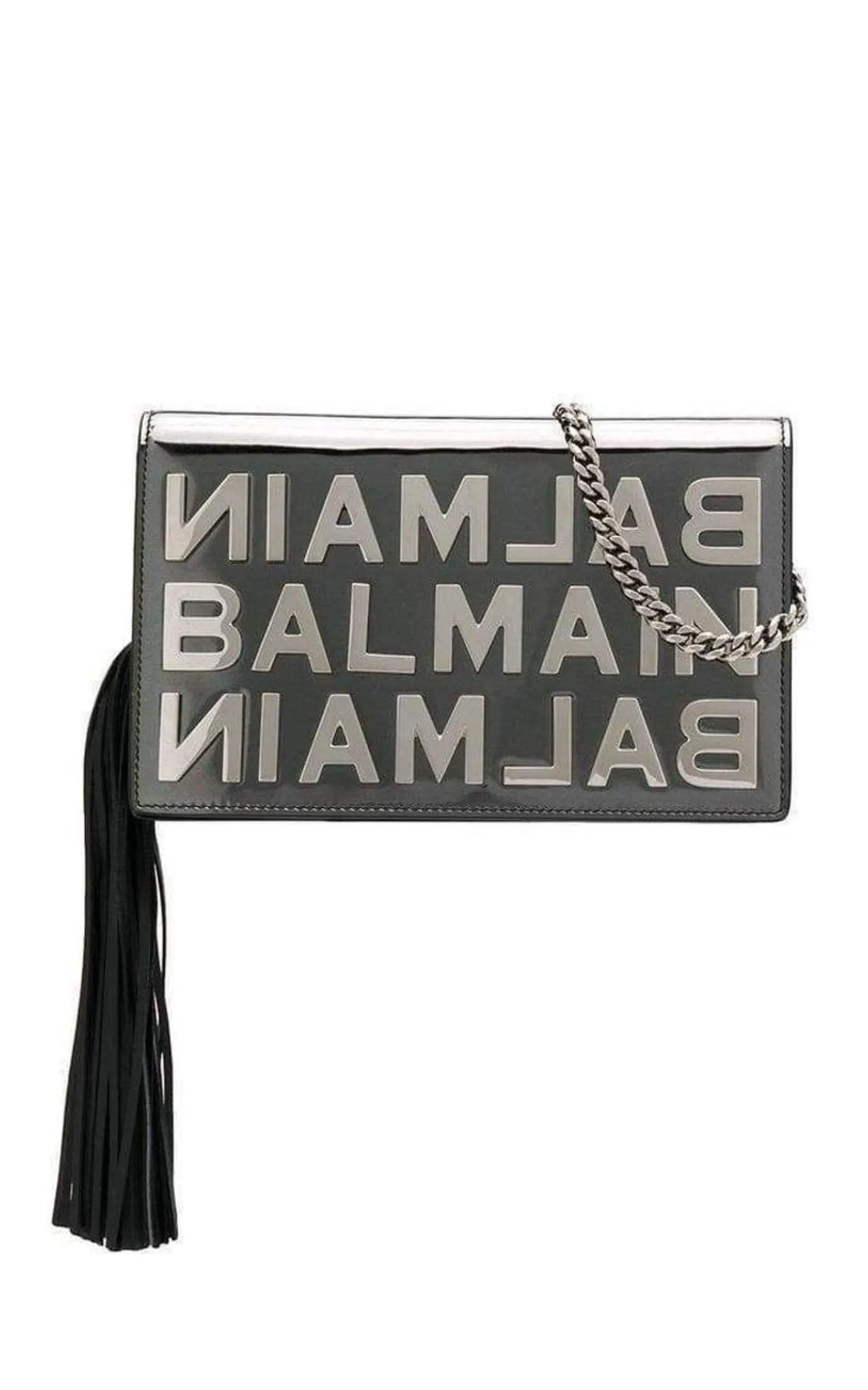 Logo Mirror Leather Crossbody Bag