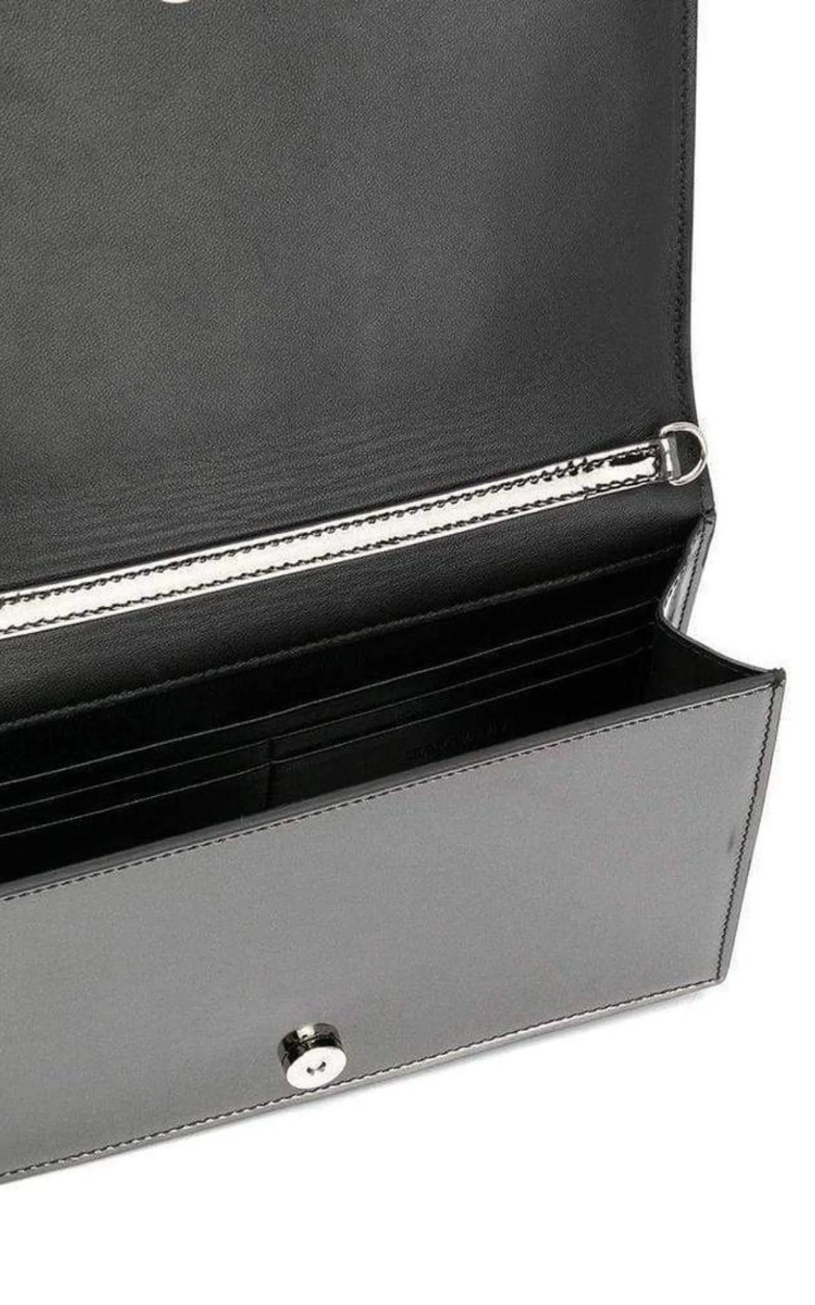 Logo Mirror Leather Crossbody Bag