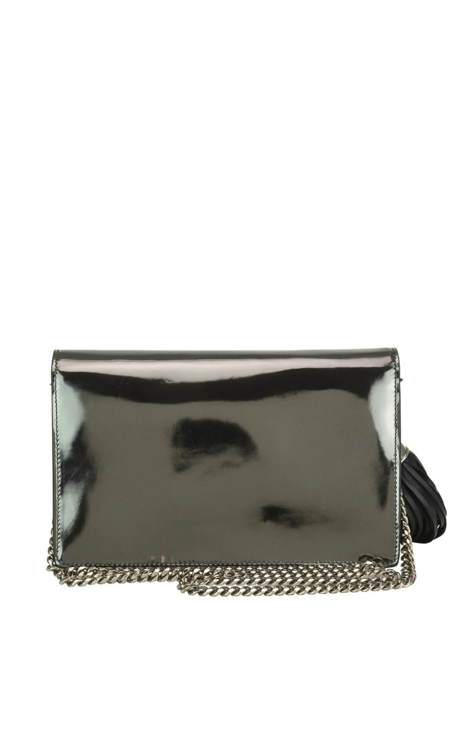 Logo Mirror Leather Crossbody Bag