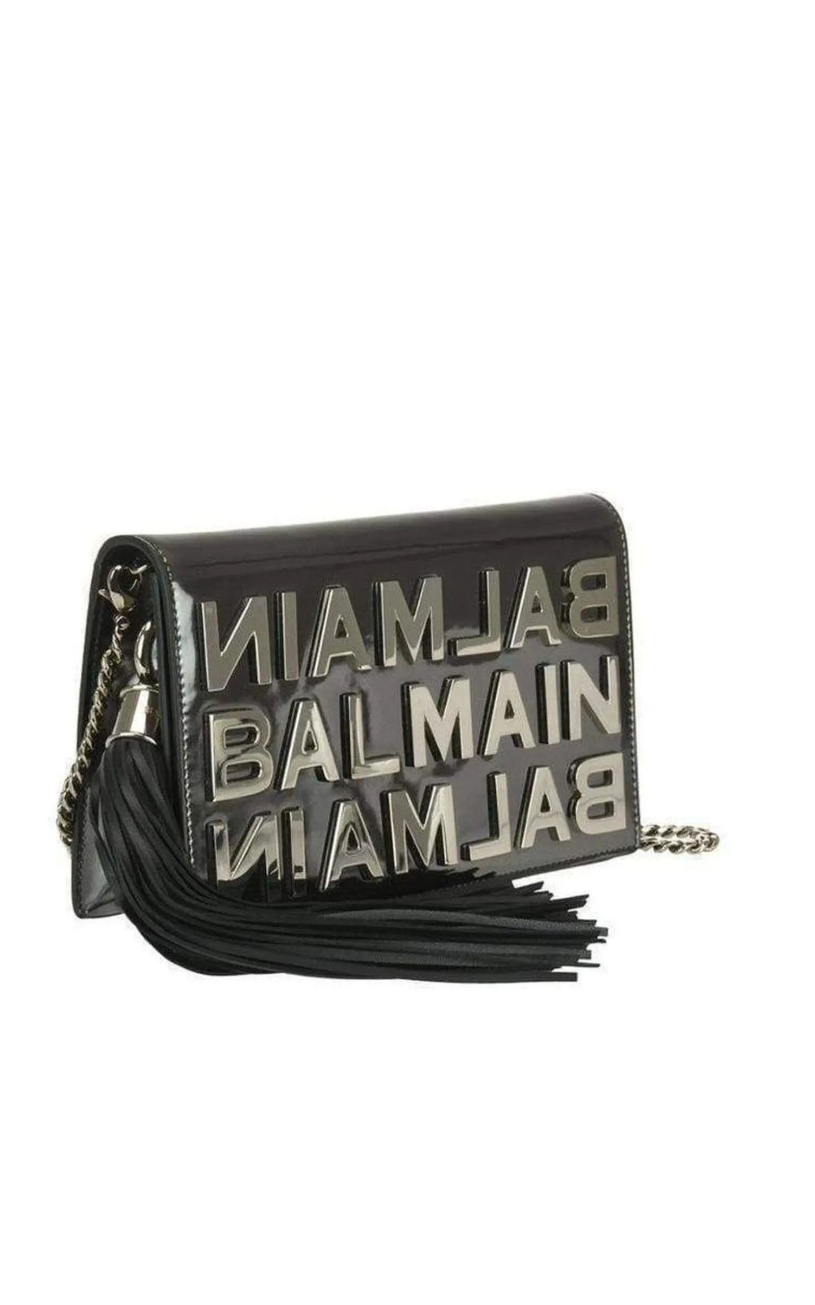 Logo Mirror Leather Crossbody Bag