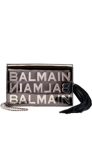 Logo Mirror Leather Crossbody Bag