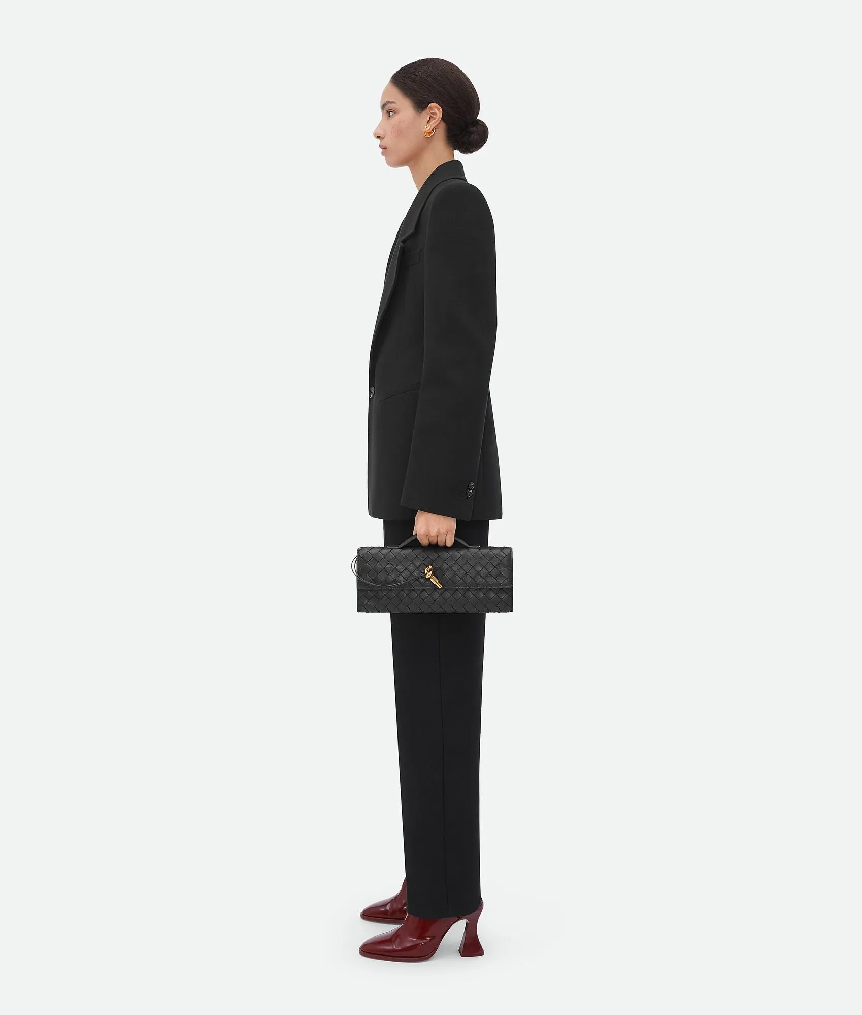 Long Clutch Andiamo Top Handle, Black