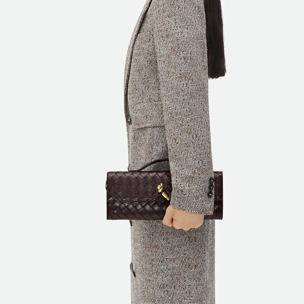 Long Clutch Andiamo Top Handle, Fondant