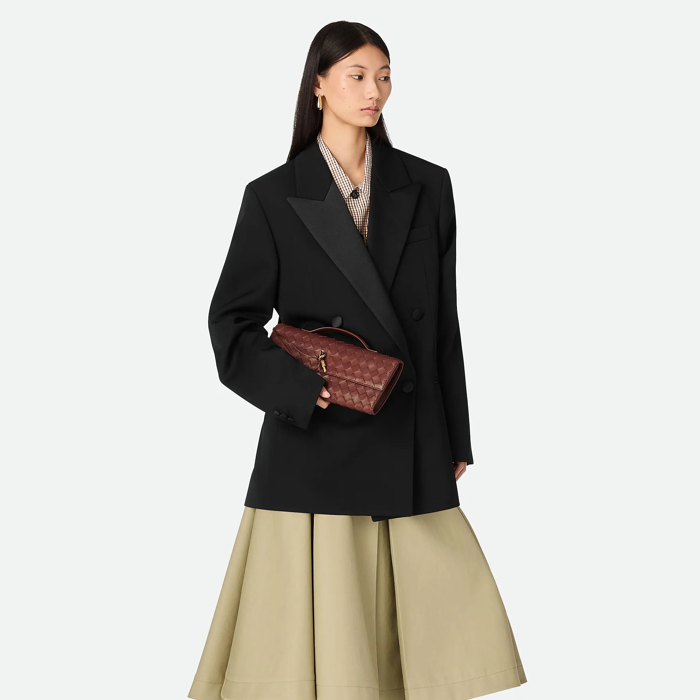 Long Clutch Andiamo Top Handle, Sapele