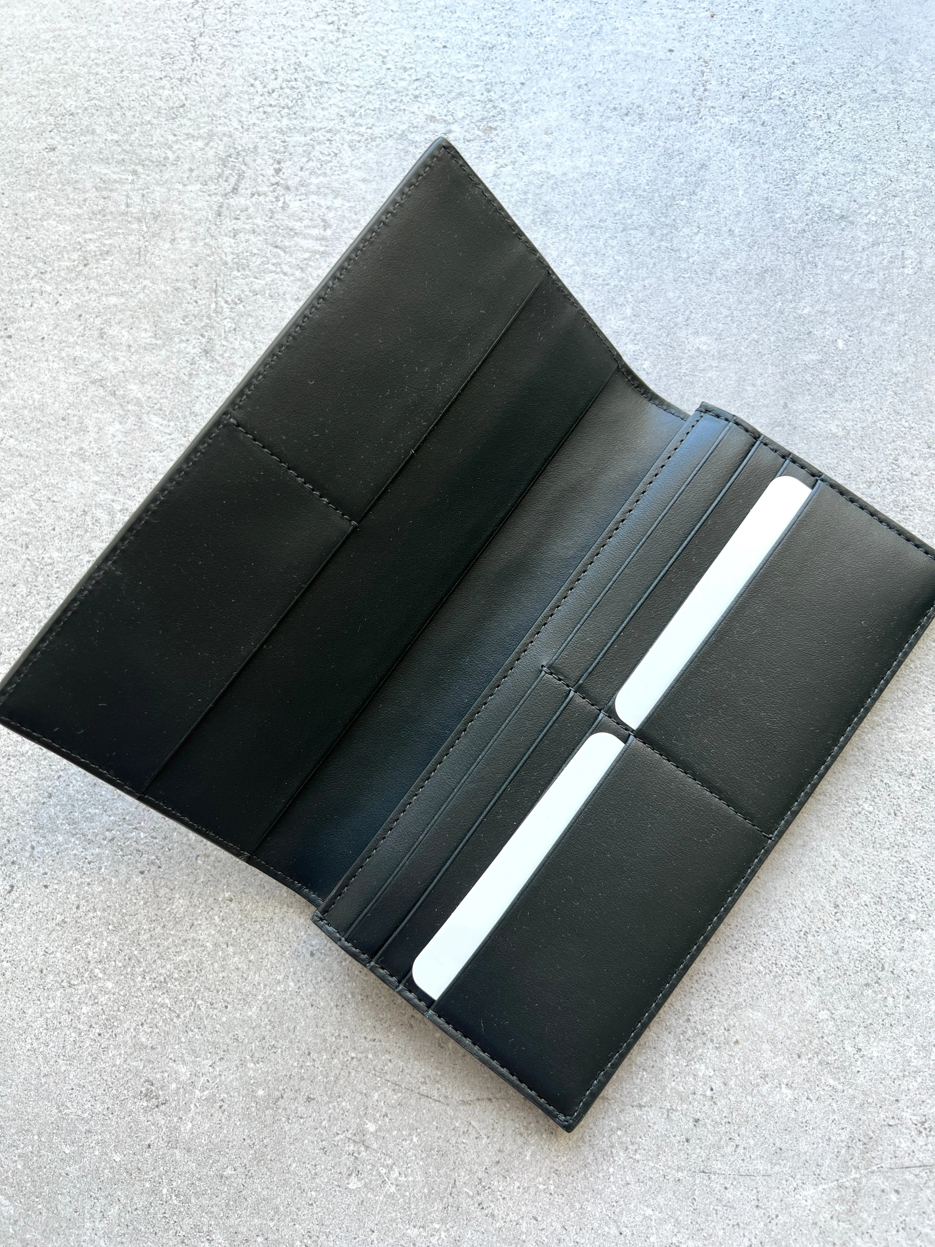 Long Wallet flap Chq Grain, Dark Green