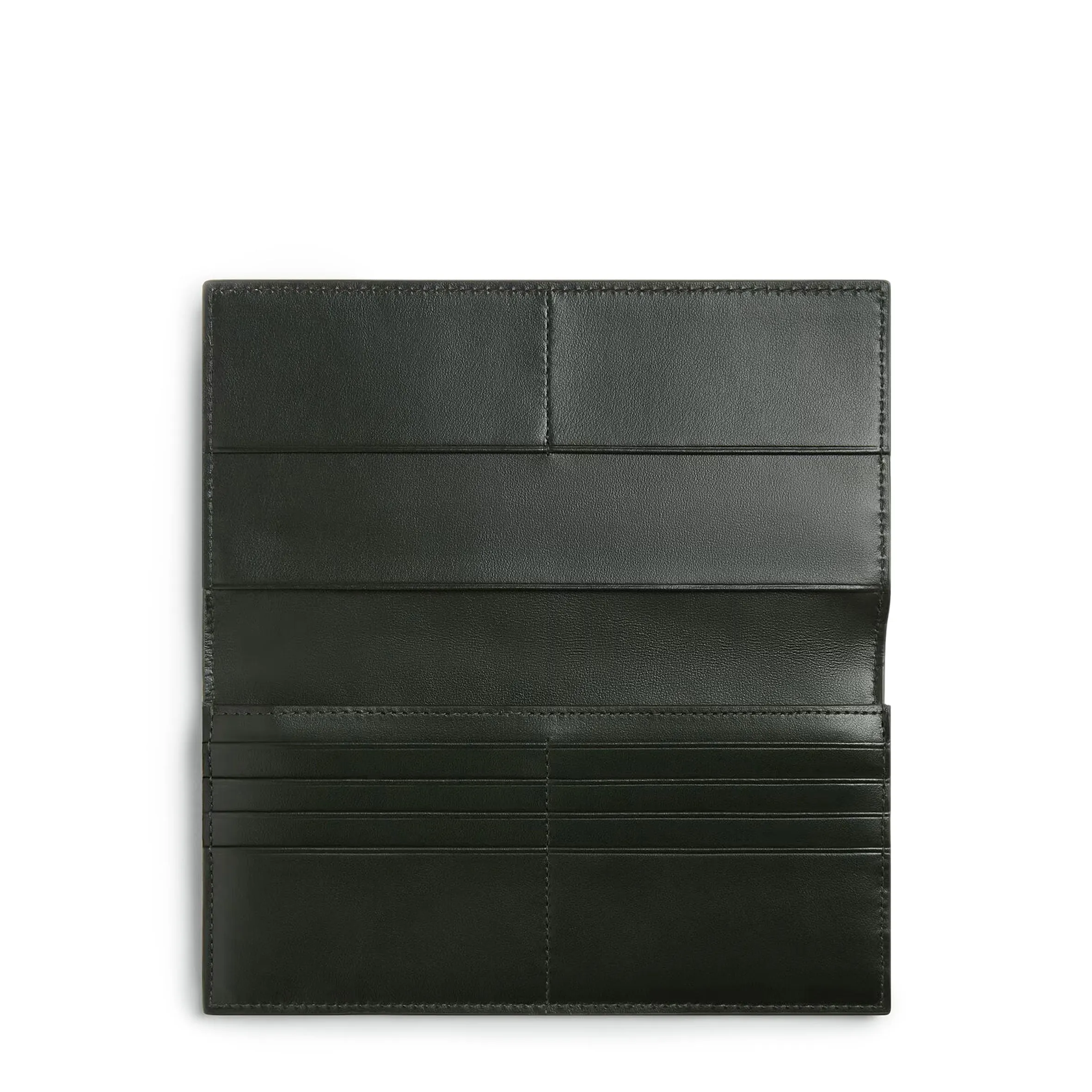 Long Wallet flap Chq Grain, Dark Green