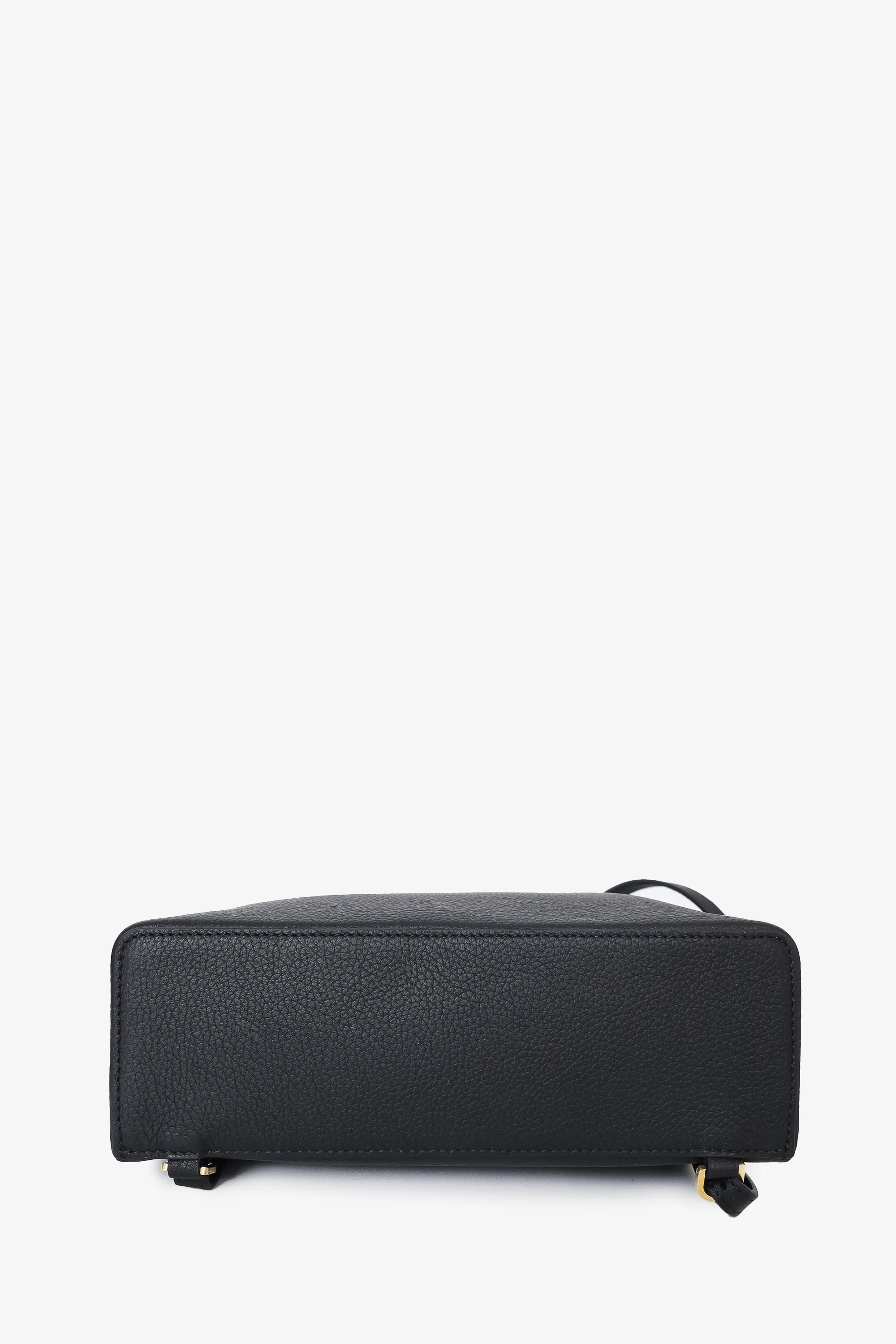 Loro Piana Black Leather Extra Pocket Backpack