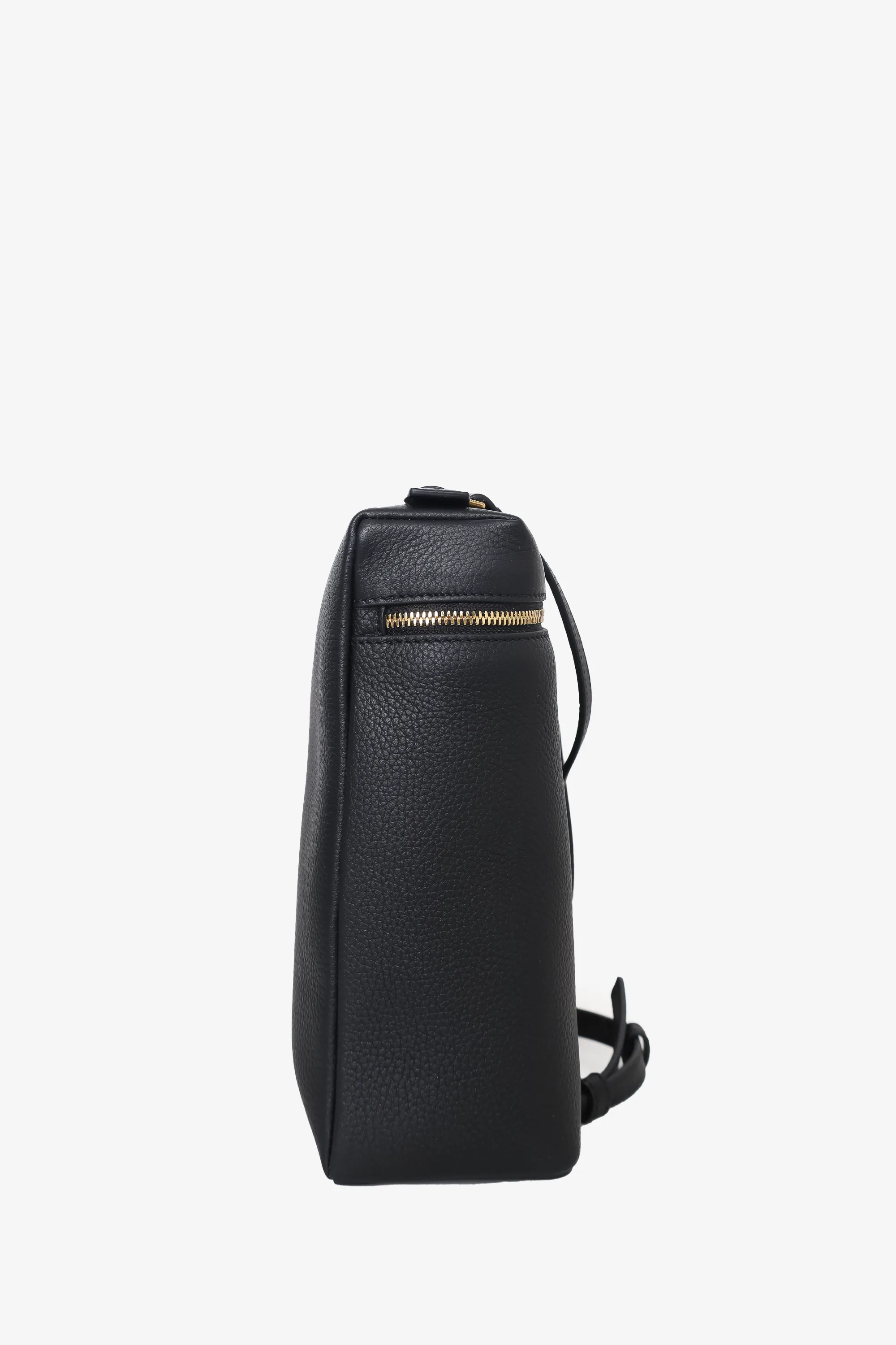 Loro Piana Black Leather Extra Pocket Backpack