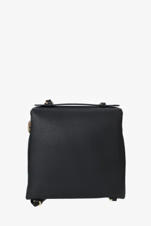 Loro Piana Black Leather Extra Pocket Backpack