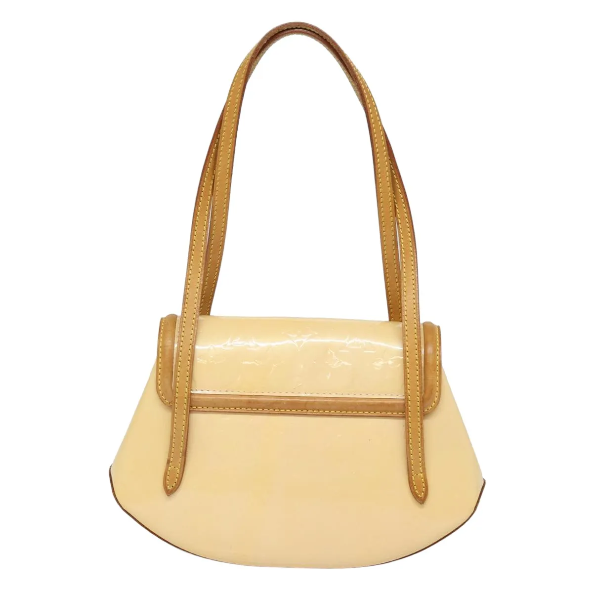 Louis Vuitton Biscayne Bay Camel Patent Leather Shoulder Bag