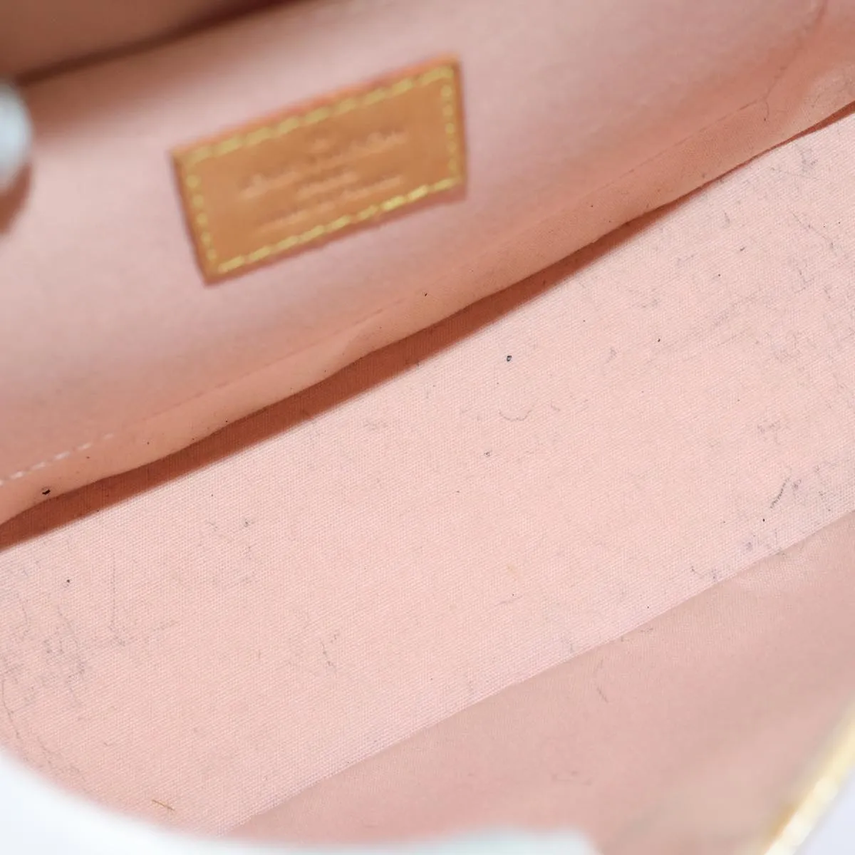 Louis Vuitton Biscayne Bay Camel Patent Leather Shoulder Bag