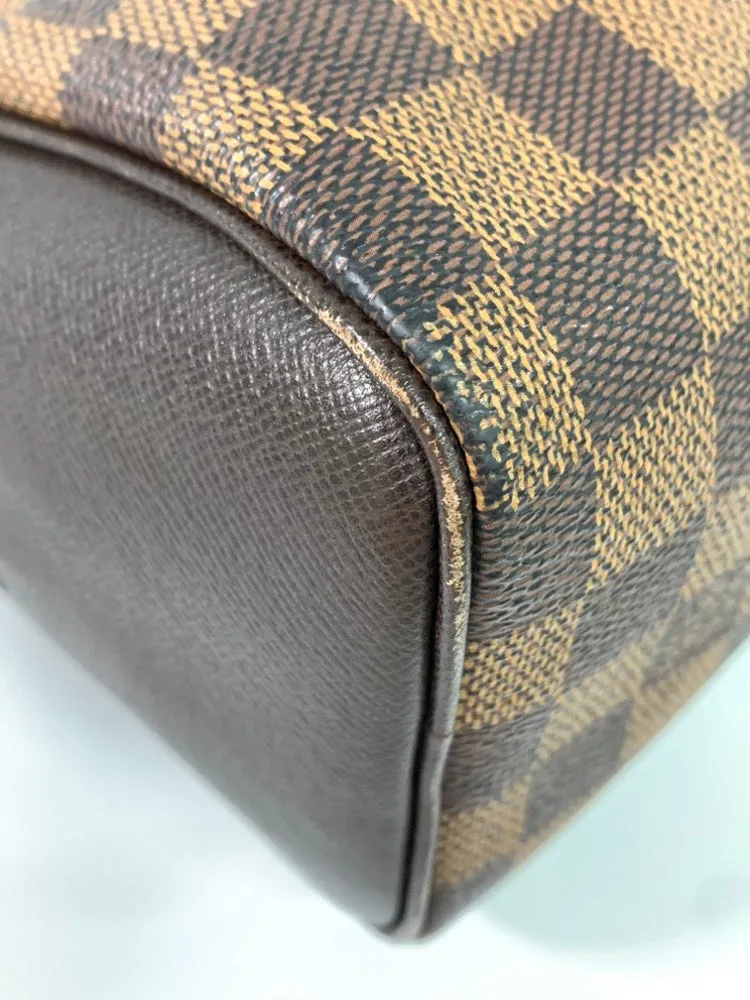 Louis Vuitton Brera Hand Bag Damier Ebene Brown Shoulder Bag