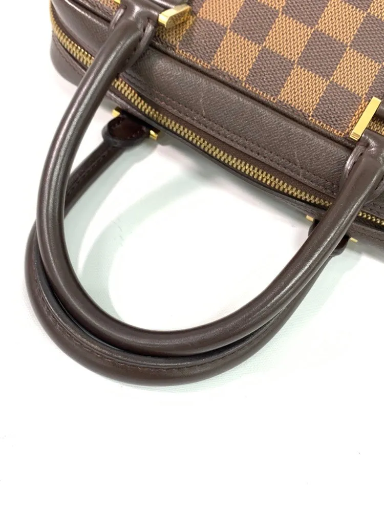 Louis Vuitton Brera Hand Bag Damier Ebene Brown Shoulder Bag