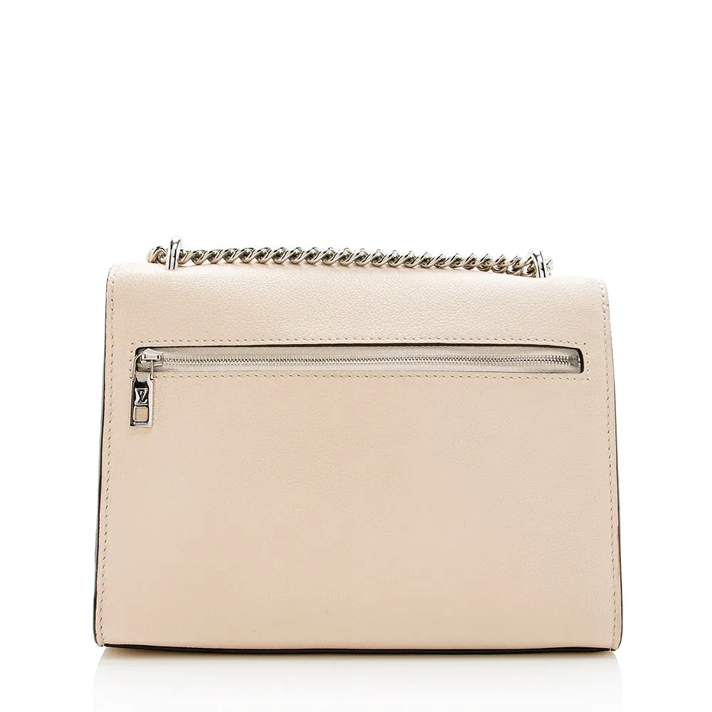 Louis Vuitton Calfskin MyLockMe Fleurs BB Shoulder Bag (SHF-18970)