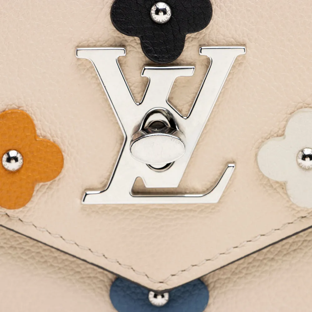 Louis Vuitton Calfskin MyLockMe Fleurs BB Shoulder Bag (SHF-18970)