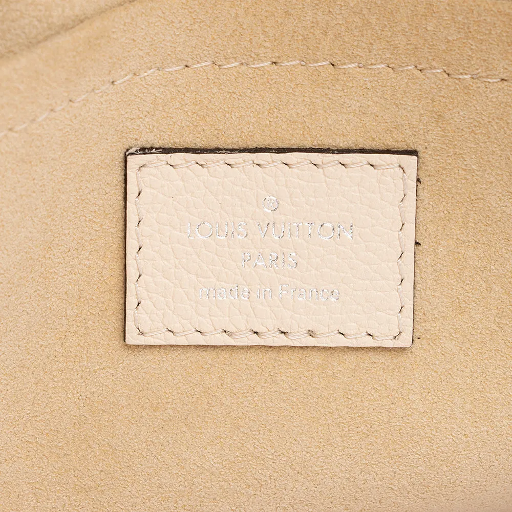 Louis Vuitton Calfskin MyLockMe Fleurs BB Shoulder Bag (SHF-18970)