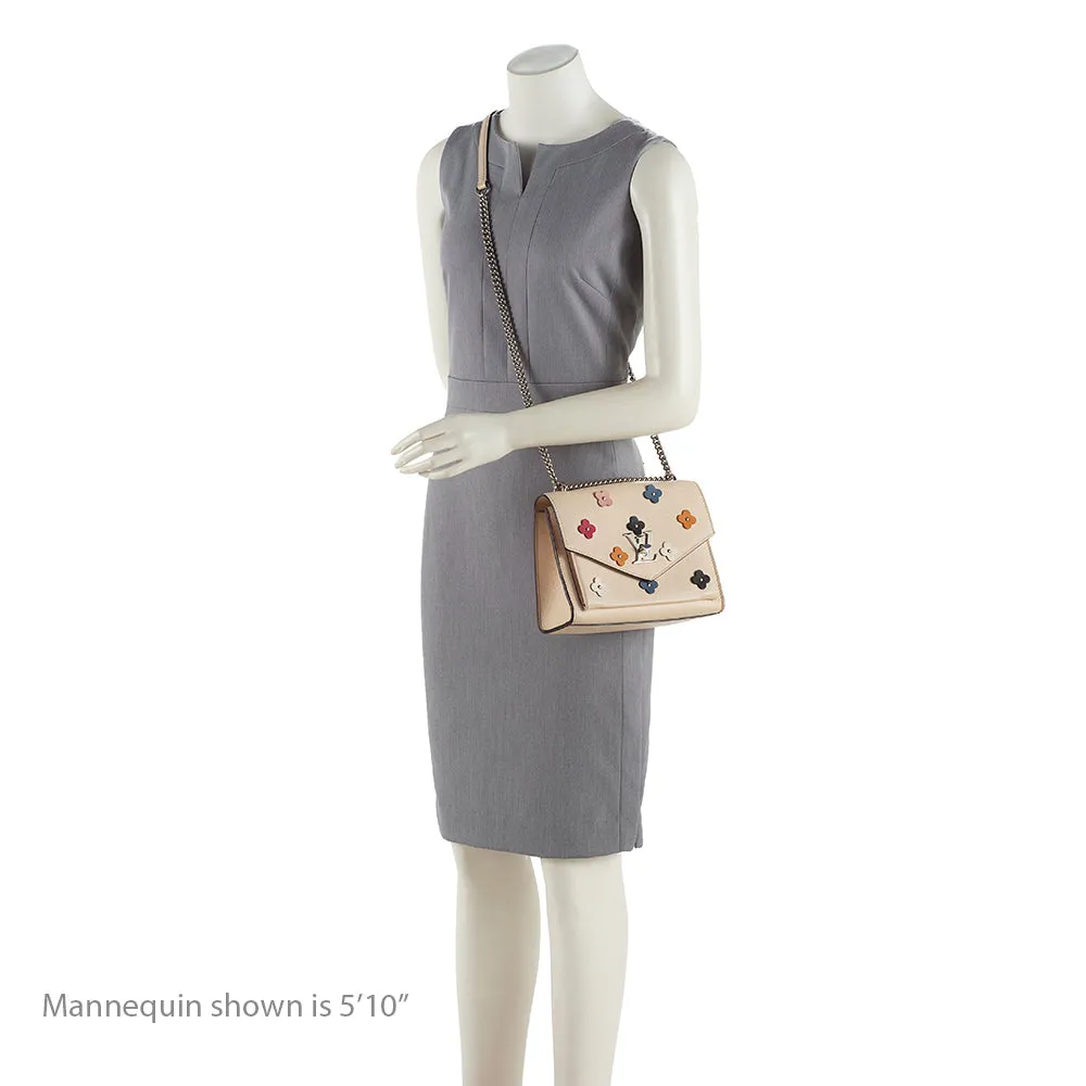 Louis Vuitton Calfskin MyLockMe Fleurs BB Shoulder Bag (SHF-18970)