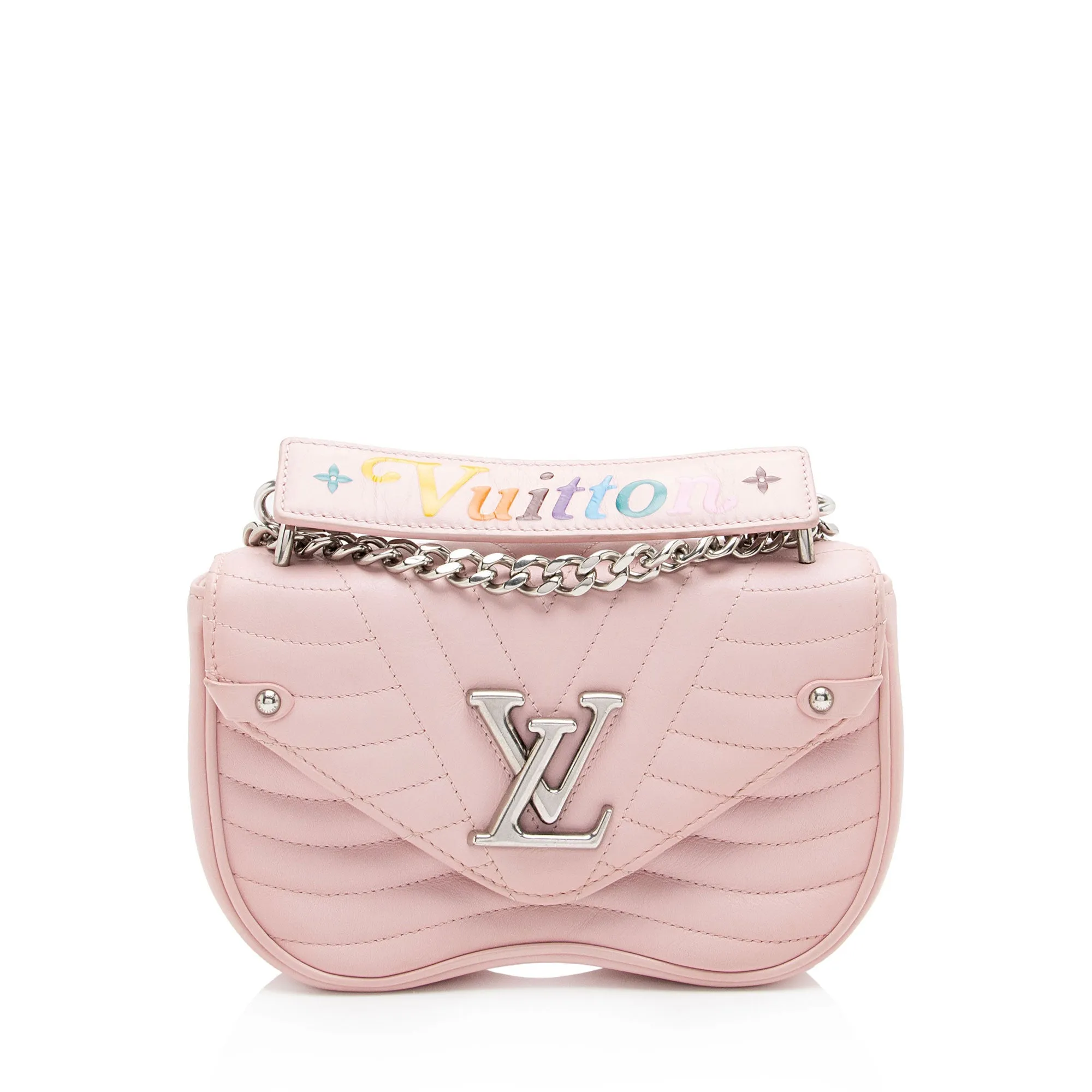 Louis Vuitton Calfskin New Wave Chain PM Shoulder Bag (SHF-MbVEzv)