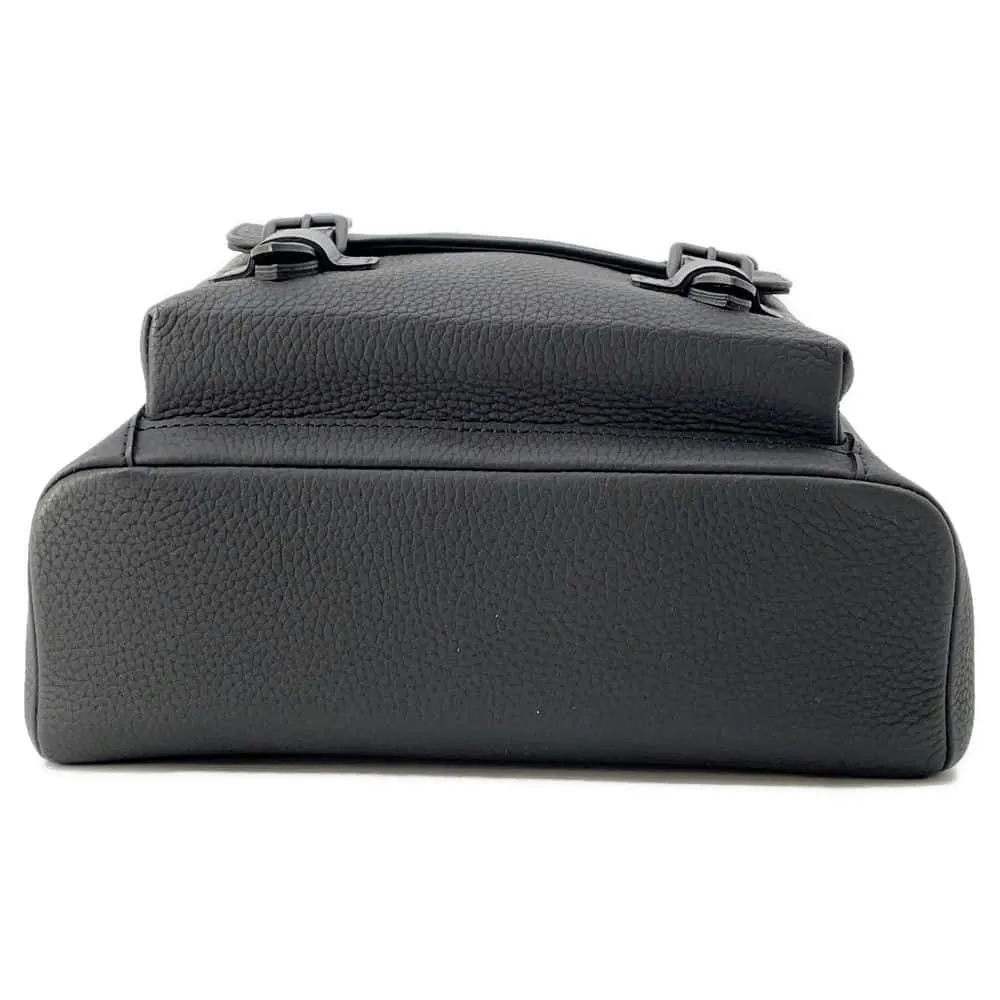 LOUIS VUITTON Christopher Slim Backpack Noir M58644 Taurillon Leather