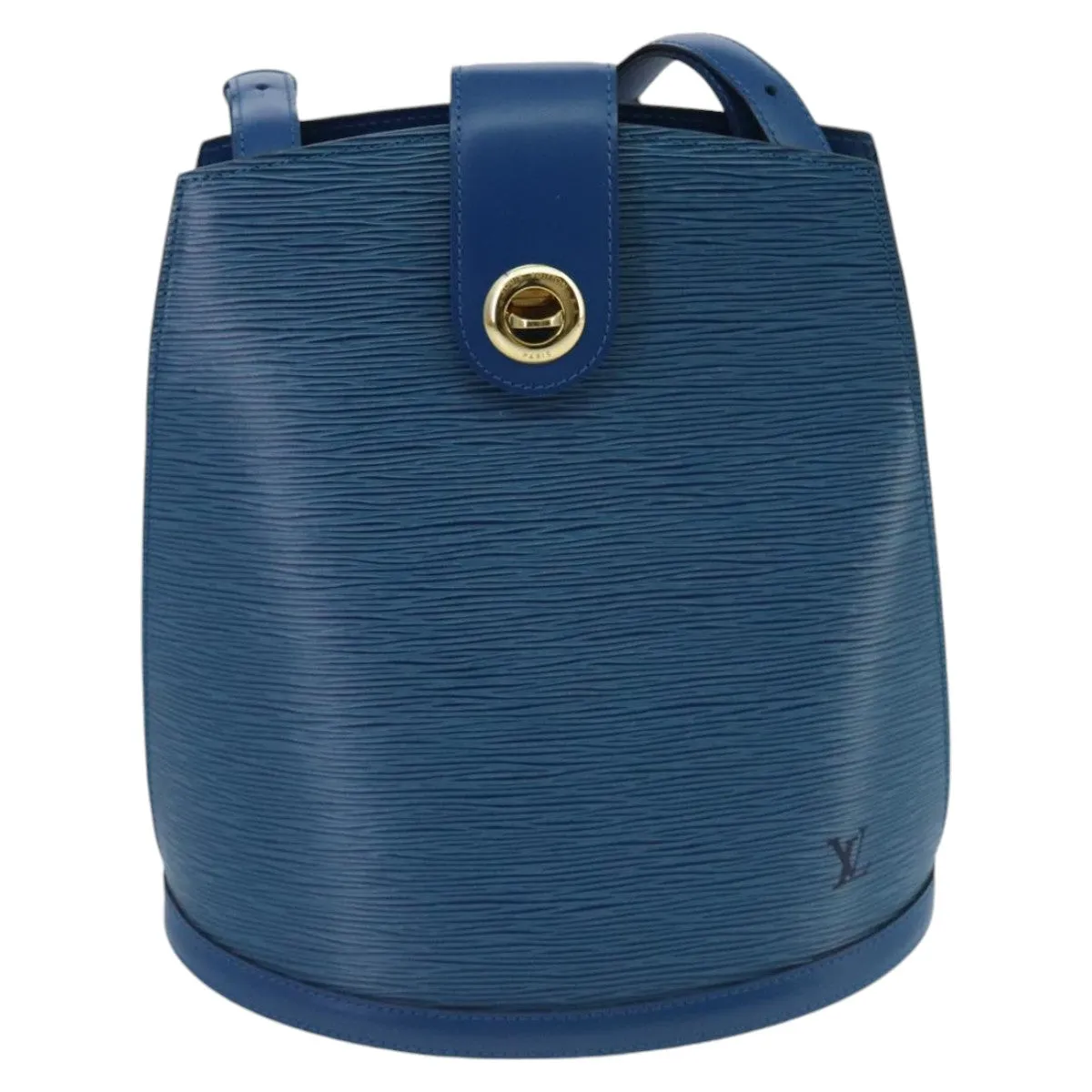 Louis Vuitton Cluny Blue Leather Shoulder Bag