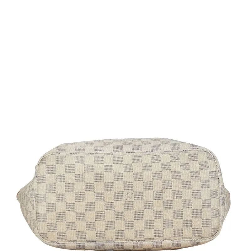 Louis Vuitton Damier Azur ark MM Tote Shoulder Bag N51107 White Ivory PVC Leather  Louis Vuitton