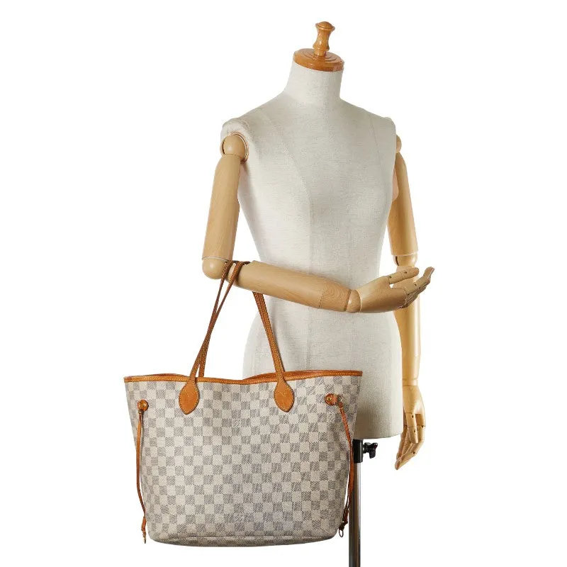 Louis Vuitton Damier Azur ark MM Tote Shoulder Bag N51107 White Ivory PVC Leather  Louis Vuitton