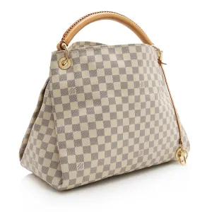Louis Vuitton Damier Azur Artsy MM Shoulder Bag (SHF-22677)