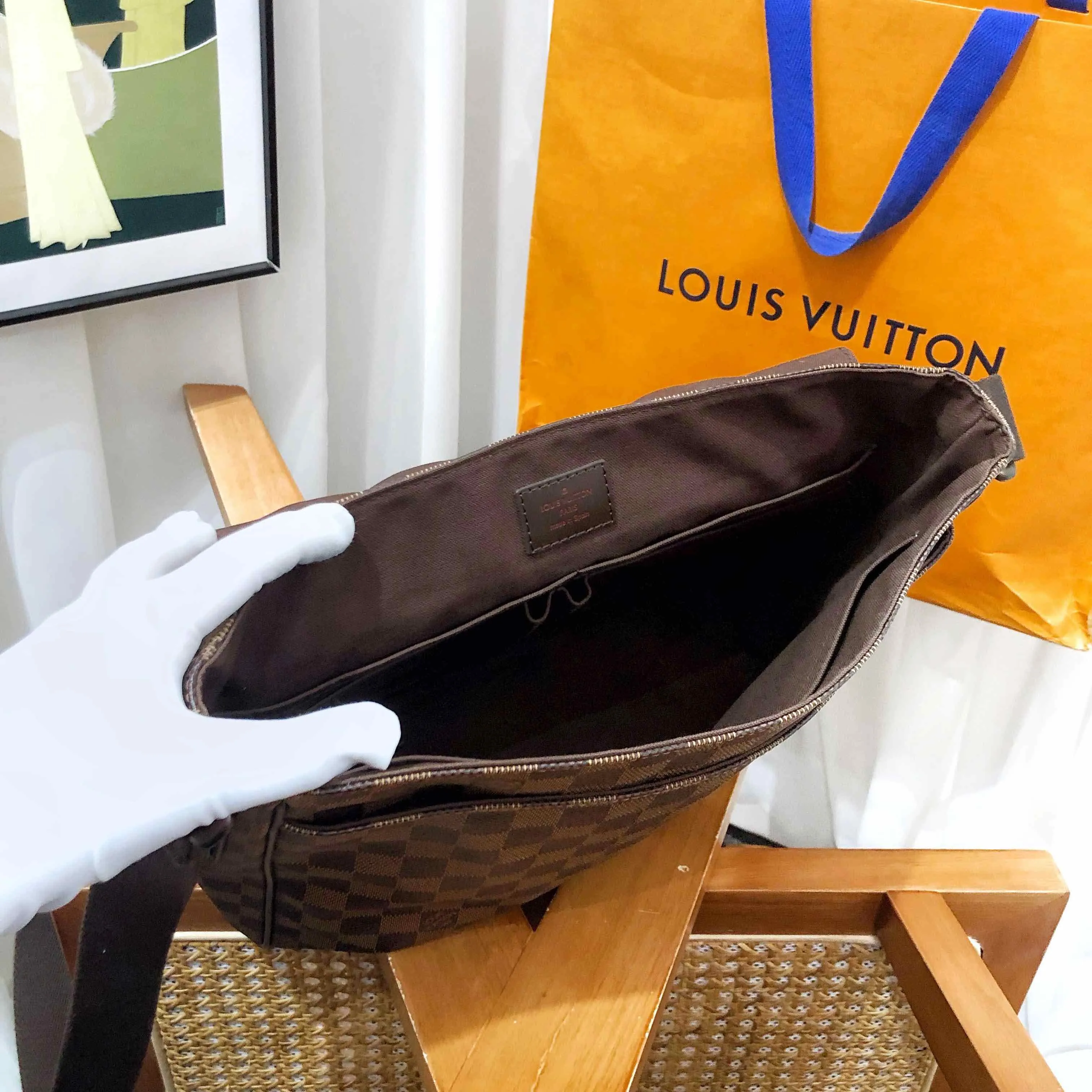 Louis Vuitton Damier Ebene Broadway Messenger Brown Shoulder Bag