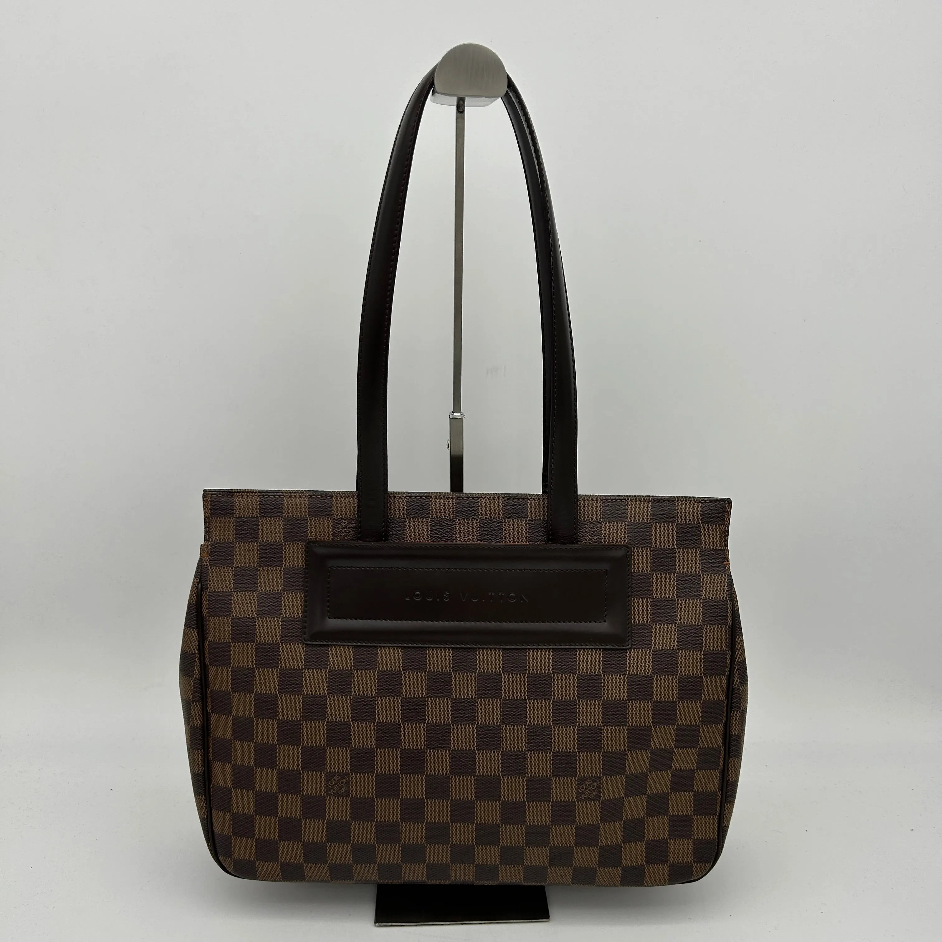 Louis Vuitton Damier Ebene Canvas Shoulder Bag Brown Medium