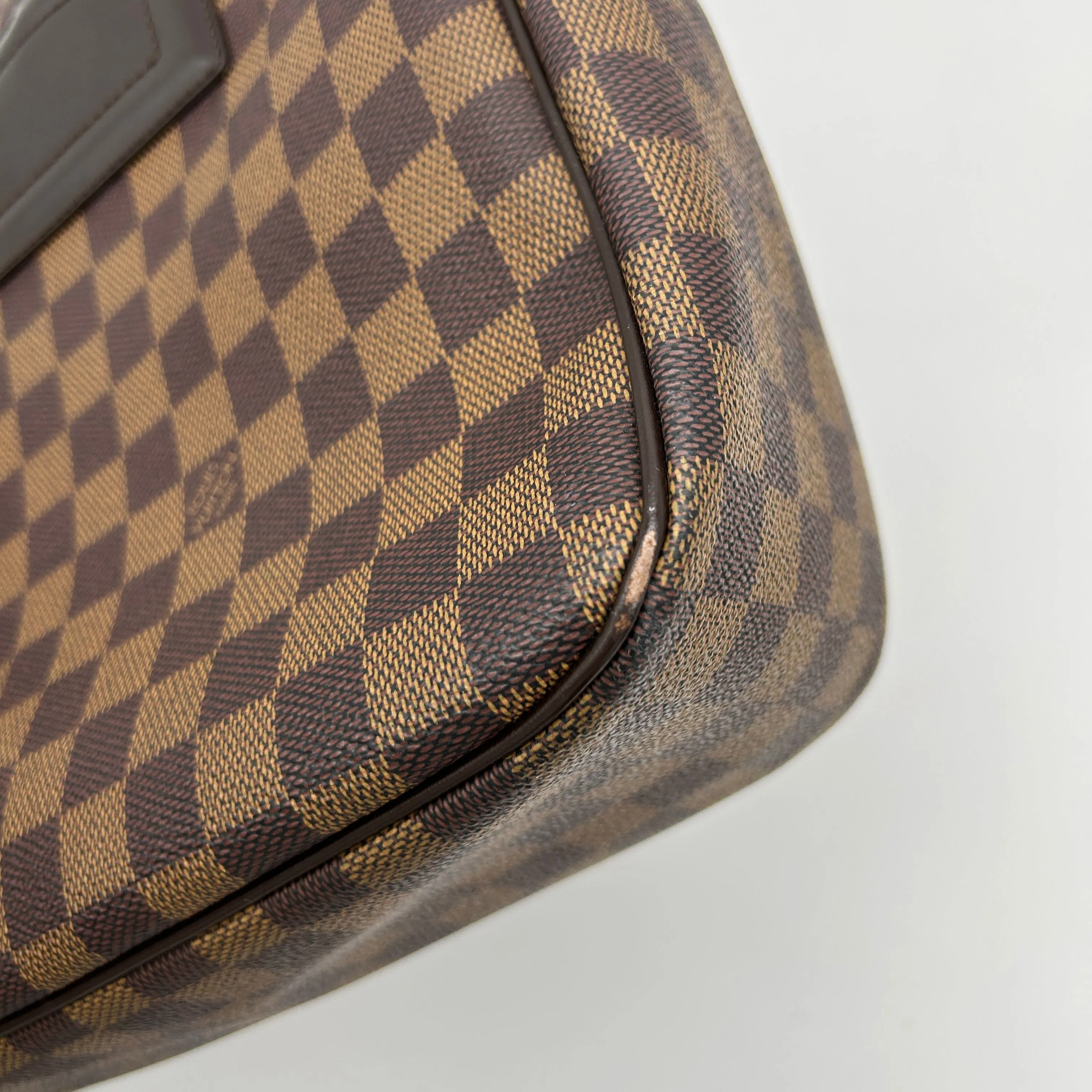 Louis Vuitton Damier Ebene Canvas Shoulder Bag Brown Medium