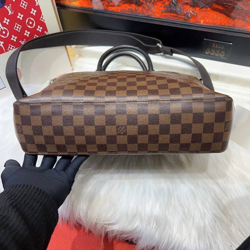 Louis Vuitton Damier Ebene Canvas Shoulder Bag Large