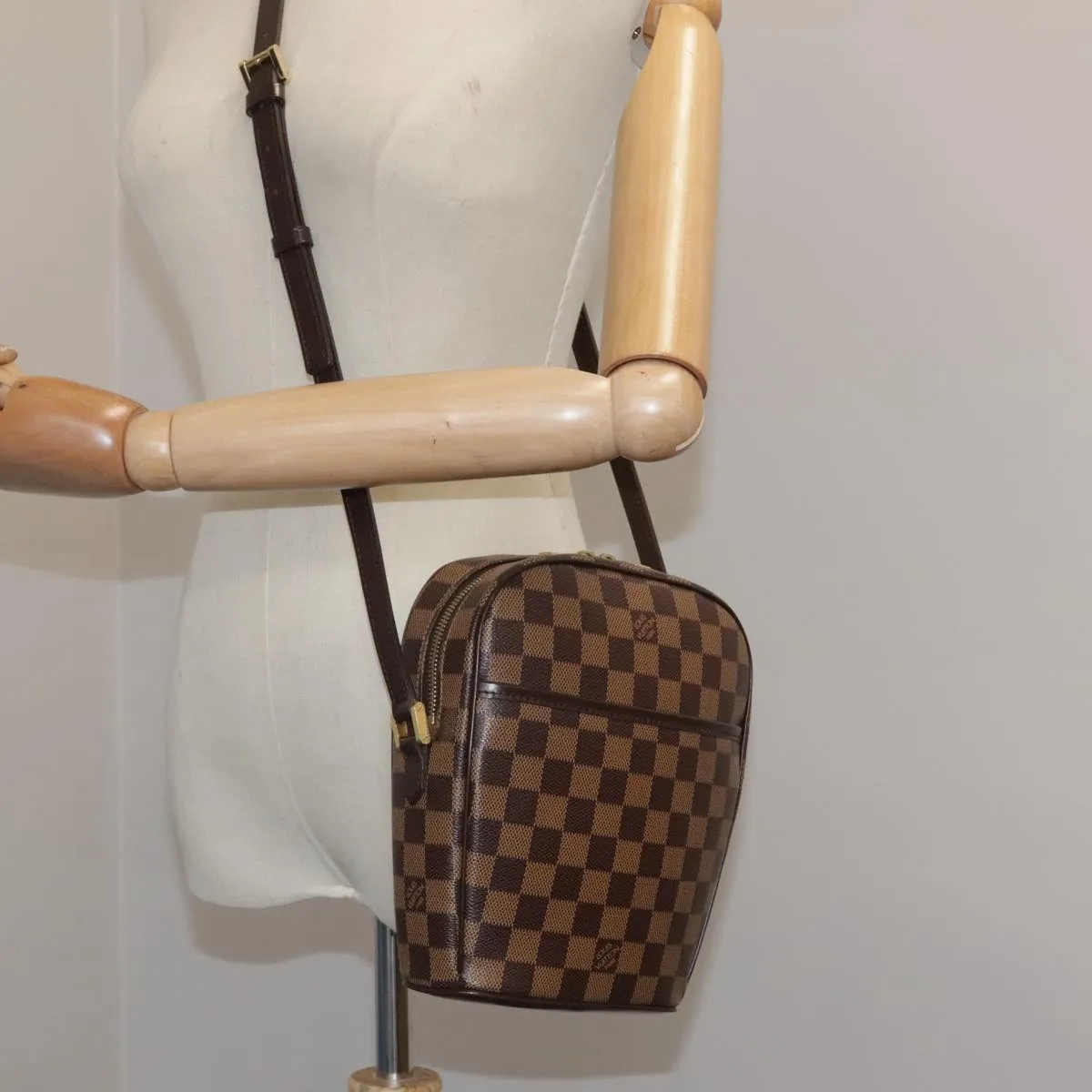 LOUIS VUITTON Damier Ebene Ipanema PM Shoulder Bag N51294 LV PP072