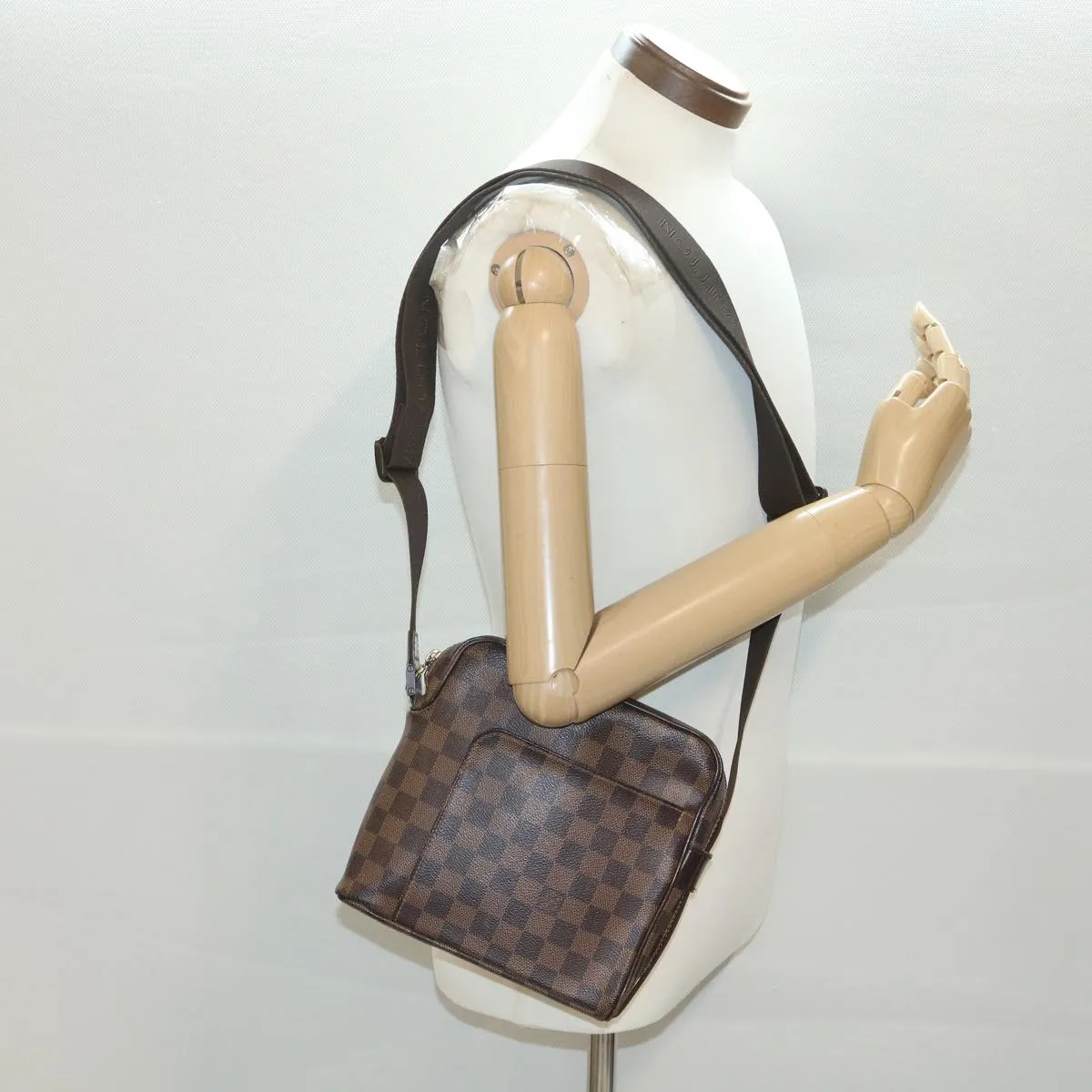 LOUIS VUITTON Damier Ebene Olaf PM Shoulder Bag N41442 LV bs4461