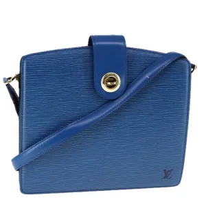 LOUIS VUITTON Epi Capuchin Shoulder Bag Blue M52345 LV 106904