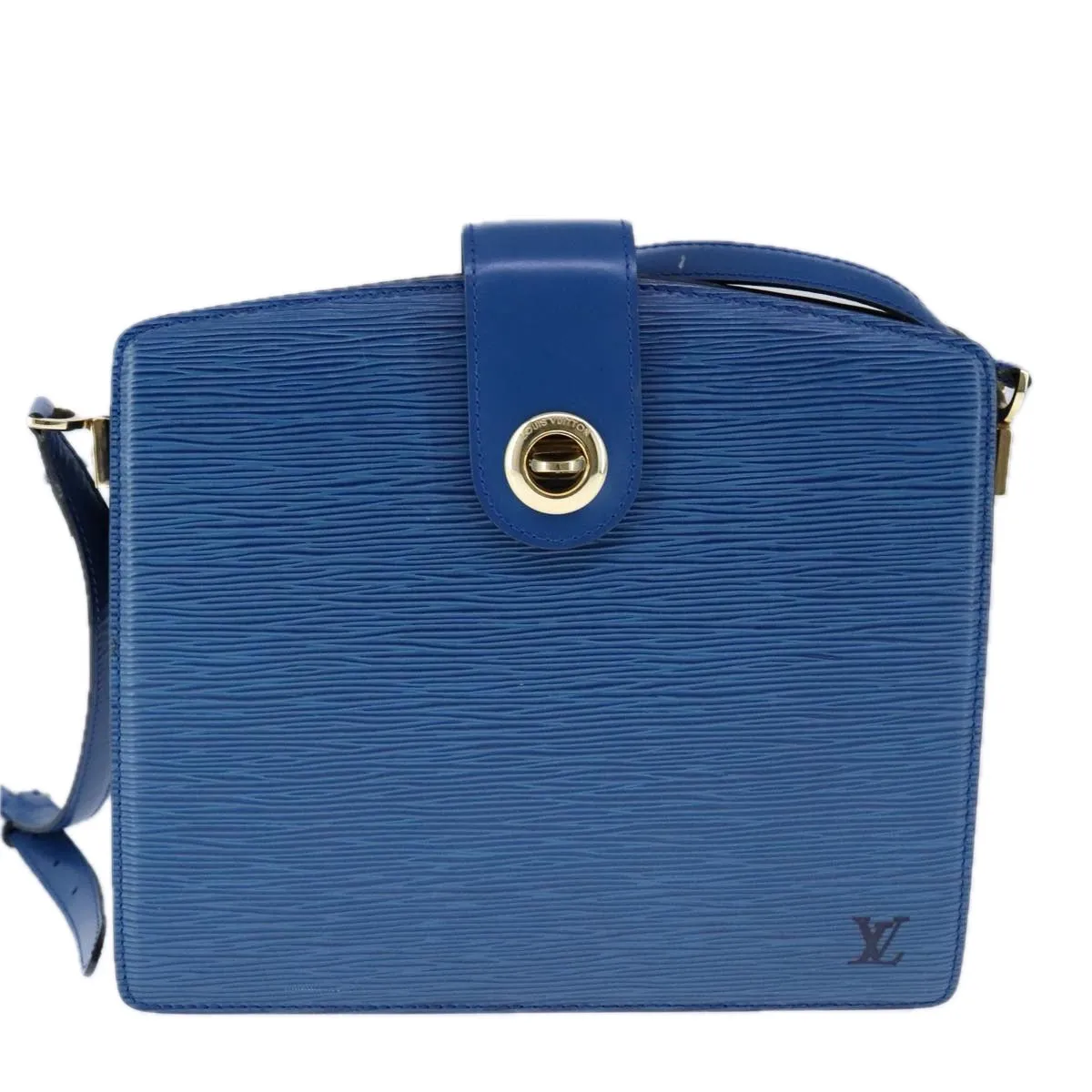 LOUIS VUITTON Epi Capuchin Shoulder Bag Blue M52345 LV 106904