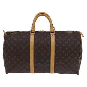 Louis Vuitton Keepall 50 Canvas Travel Bag (Pre-Owned)