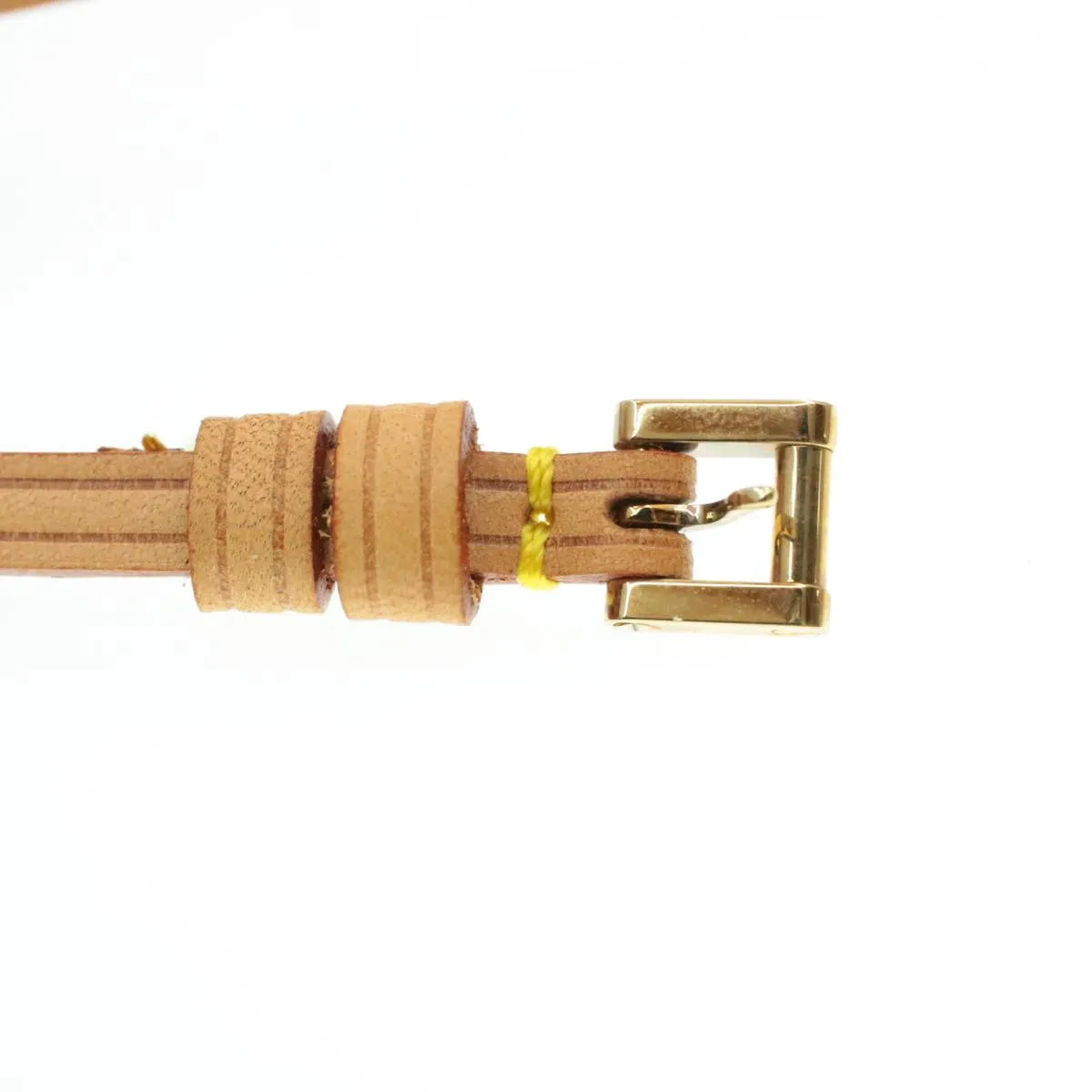 LOUIS VUITTON Leather Shoulder Strap 41.3""-47.2"" Beige LV rd802