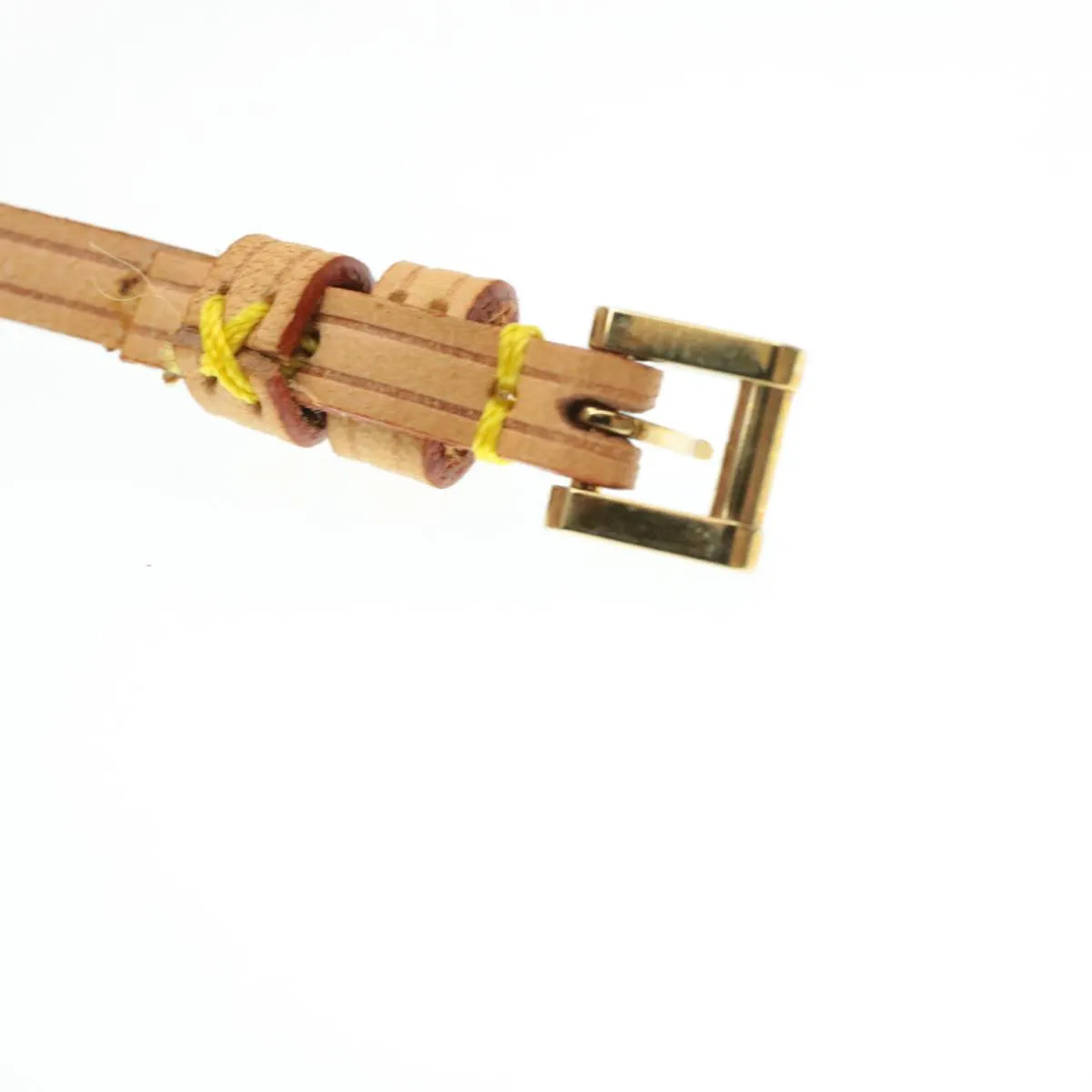 LOUIS VUITTON Leather Shoulder Strap 41.3""-47.2"" Beige LV rd802