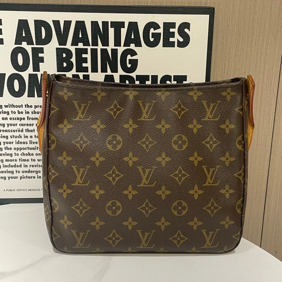 Louis Vuitton Looping Monogram Shoulder Bag Brown