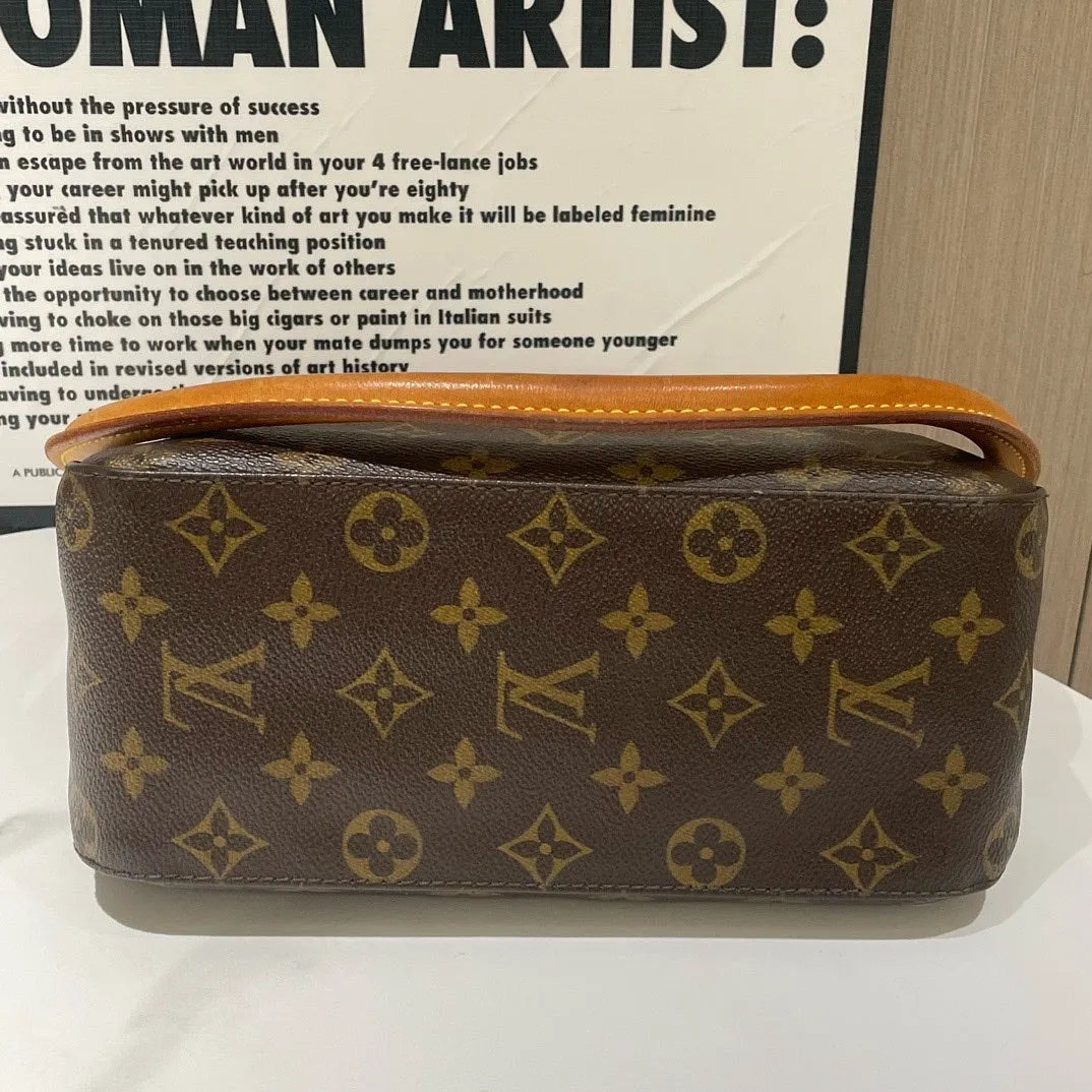 Louis Vuitton Looping Monogram Shoulder Bag Brown