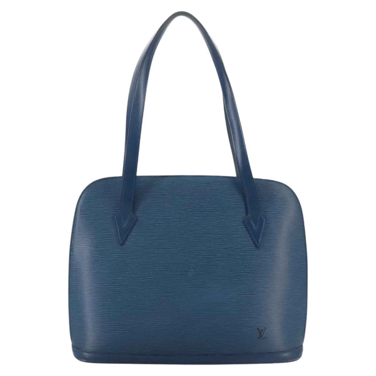 Louis Vuitton Lussac Blue Leather Shoulder Bag